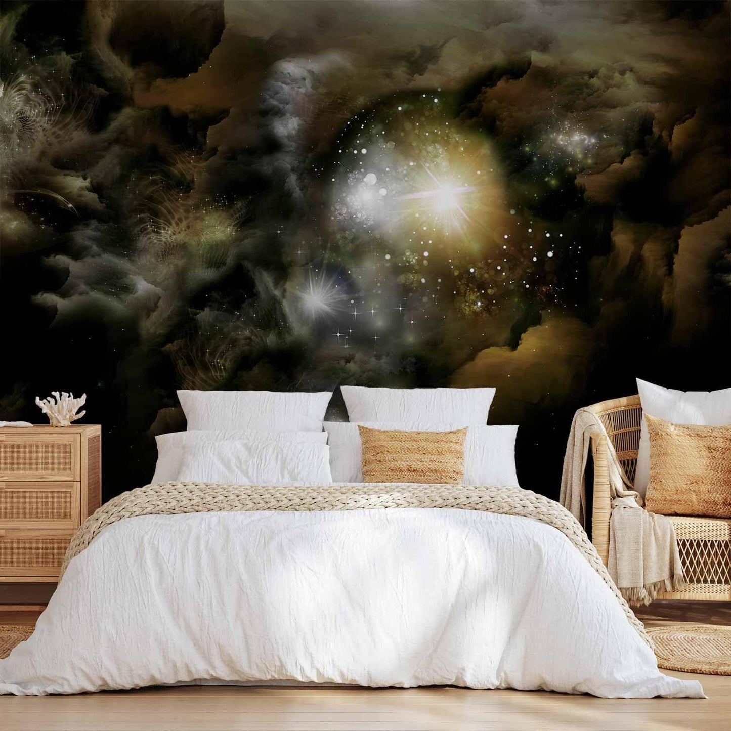 artgeist Wall Mural Cosmos Galaxy 173x124 in - Peel and Stick Self-Adhesive Wallpaper Removable Large Sticker Foil Wall Decor Print Picture Image Design n-A-0027-a-b