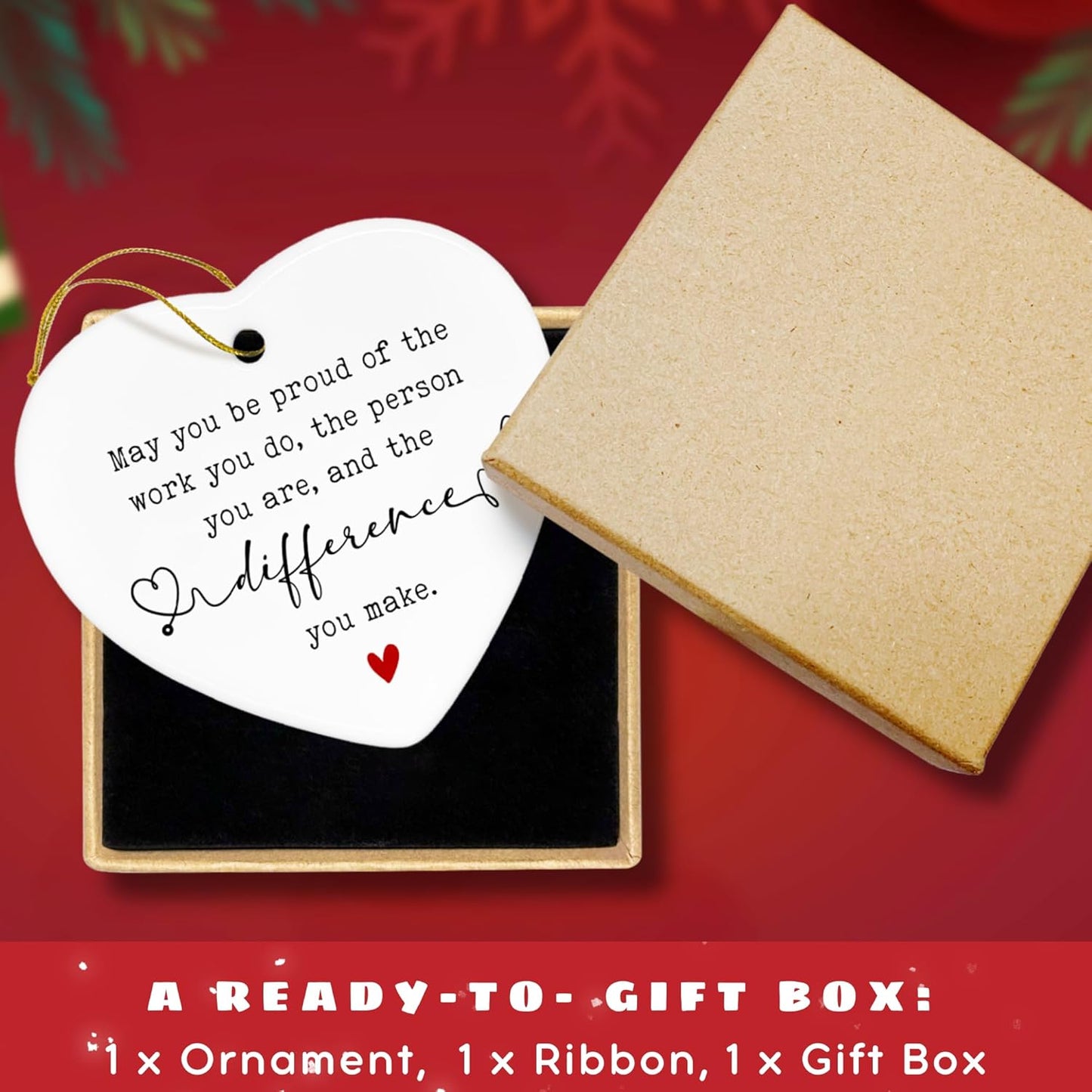 Nurse Gifts for Women - Nurses Week Gifts - Nurse Christmas Ornament - Nurses Rn Practitioner Gift for Women - Birthday, Appreciation, Graduation, Thank You Nursing Gift - Ceramic Ornament