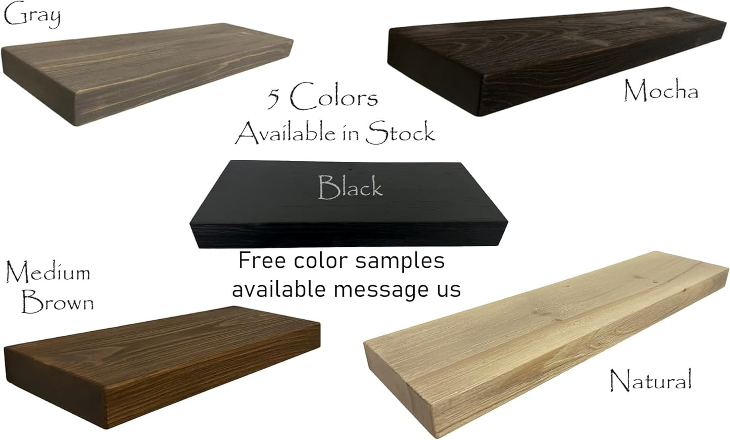 joelsantiques 72 Inch Wooden Floating Shelves for Wall - 72x8x2 in - Made of Natural Wood - Long Wall Shelves for Bedroom - Perfect for Living Room, Kitchen - Black