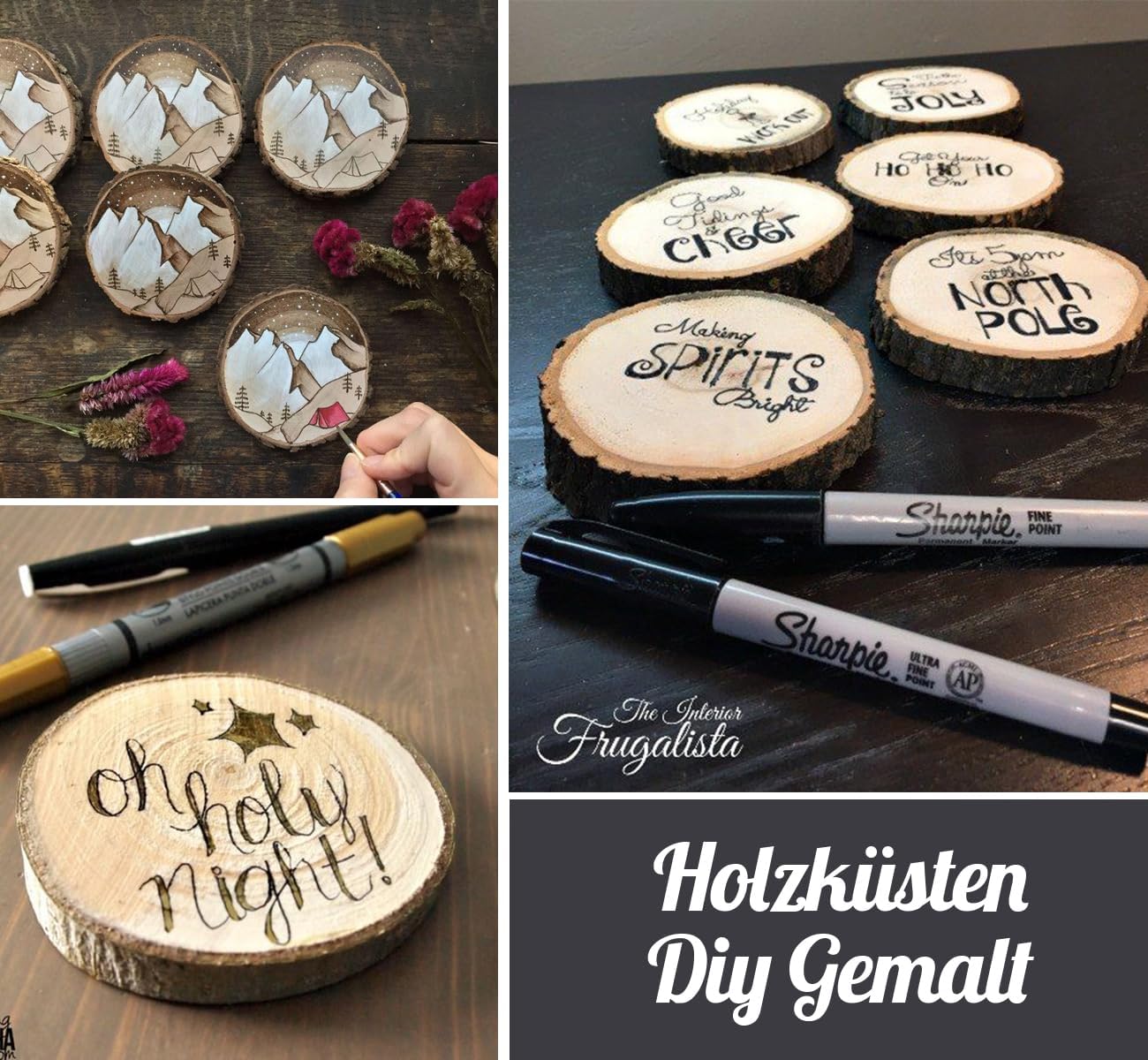 50 Pcs Wood Slices with Hole, 2.3"-2.8" Unfinished Wood, Wood Rounds for Crafts, Wood Crafts, Round Wood for Doodle, Splice, Paint, Art, Decorate, Ornament