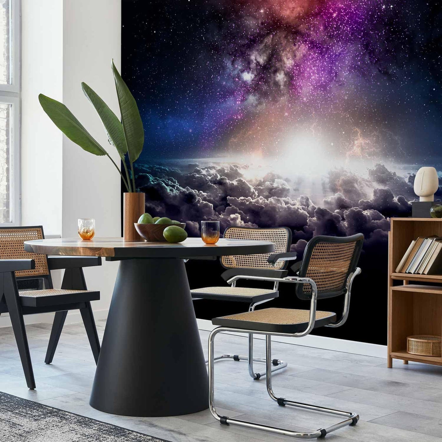 artgeist Wall Mural Galaxy 177x124 in - Non-Woven Wallpaper Fleece Wall Decor Photo Print Picture Image Design Home Mural Cosmos Sky Star Cloud Purple i-A-10009-a-a