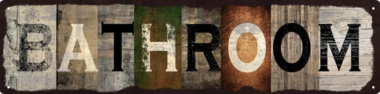 Vintage Tin Sign Retro Metal Bathroom Signs Stylish Wall Art Plaques Gift for Home Decor Bathroom Kitchen and Gothic Wall Decor or as a Classic Poster 16x4 in