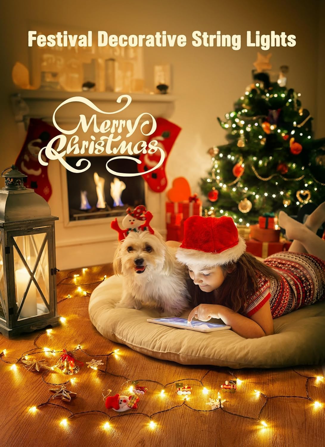 Battery Operated Christmas String Lights, 8ft 20 LED Mini Lights with Timer, Christmas Tree Lights for Indoor Outdoor Bedroom Wedding Party Holiday Xmas Decoration，Warm White