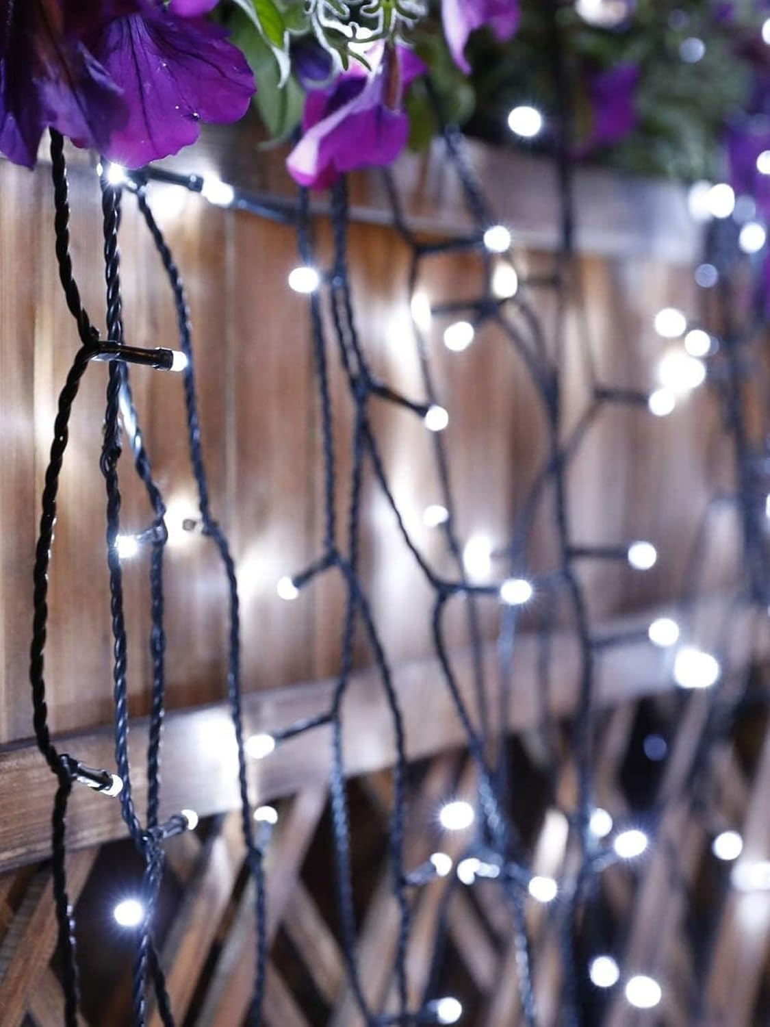 6pk Cool White Solar Christmas Lights Outdoor Waterproof, 600 LED 198FT Solar Powered LED String Lights Green Wire with 8 Modes, Solar Fairy Lights for Xmas Tree Party Wedding Garden Fence Decorations