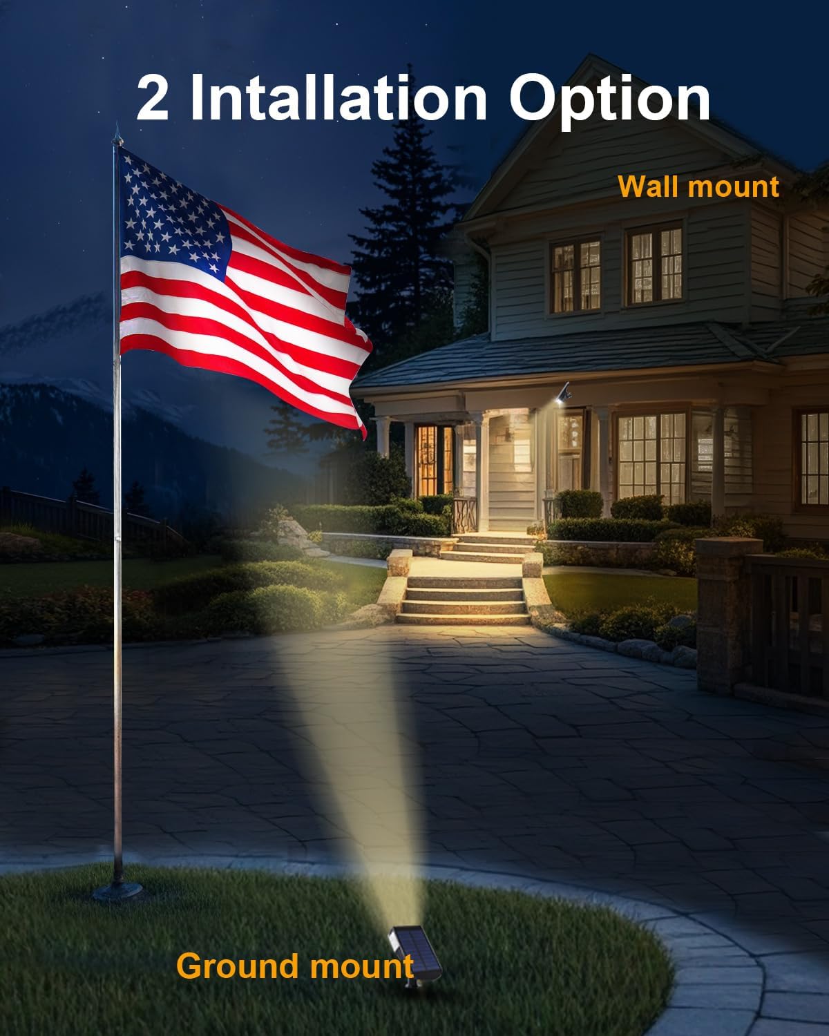 4 Pack Solar Powered Outdoor Spot Lights Outside Waterproof 20 LEDs Landscape Spotlights Dusk to Dawn for House Yard Tree, Plants, Walls, Path, Garden, Statues, Superior Accent Lamp Warm White