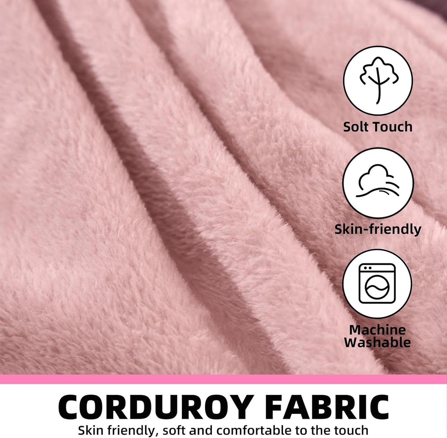 6FT,Oversized Bean Bag Chairs for Adults,Giant beanbag with Filler Included，Fluffy Memory Foam,Soft and Comfy Corduroy Fabric,Gaming Chairs Suitable for Living Room and Bedroom (Pink, 6 Foot)