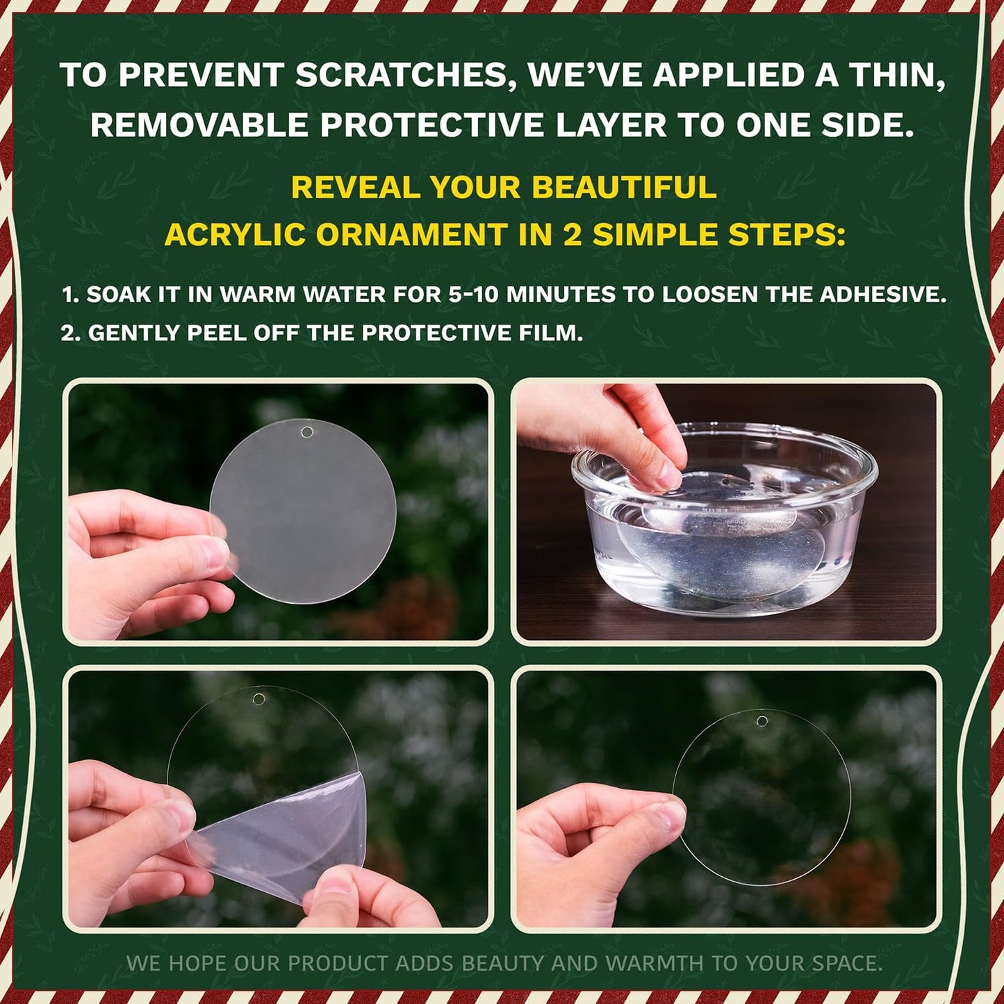 HEXMOZ Thank You Gifts for Women, Men - It Takes a Village Ornament - Teacher Ornament - Appreciation Gift for Teacher Coworker Daycare Provider Nanny Babysitter Coach - Acrylic Christmas Ornaments