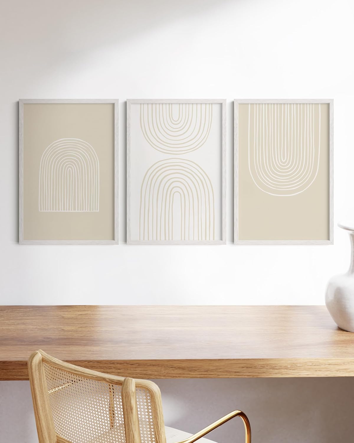 Haus and Hues 16x24 White Oak Wood Picture Frames Set of 15 - Premium Bulk Picture Frames 16x24 Bundle - Elegant Gallery Wall Frame Set for Posters, Art Display - Ideal for Wall Decor in Home & Office