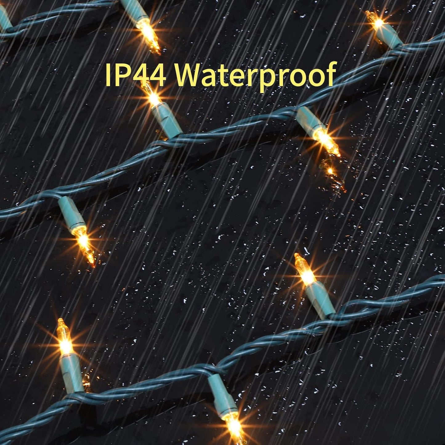 Green Wire,Yellow Incandescent Bulb 300 Mini String Lights for Indoor Christmas Tree Garland Birthday Wedding Party Festival Decoration