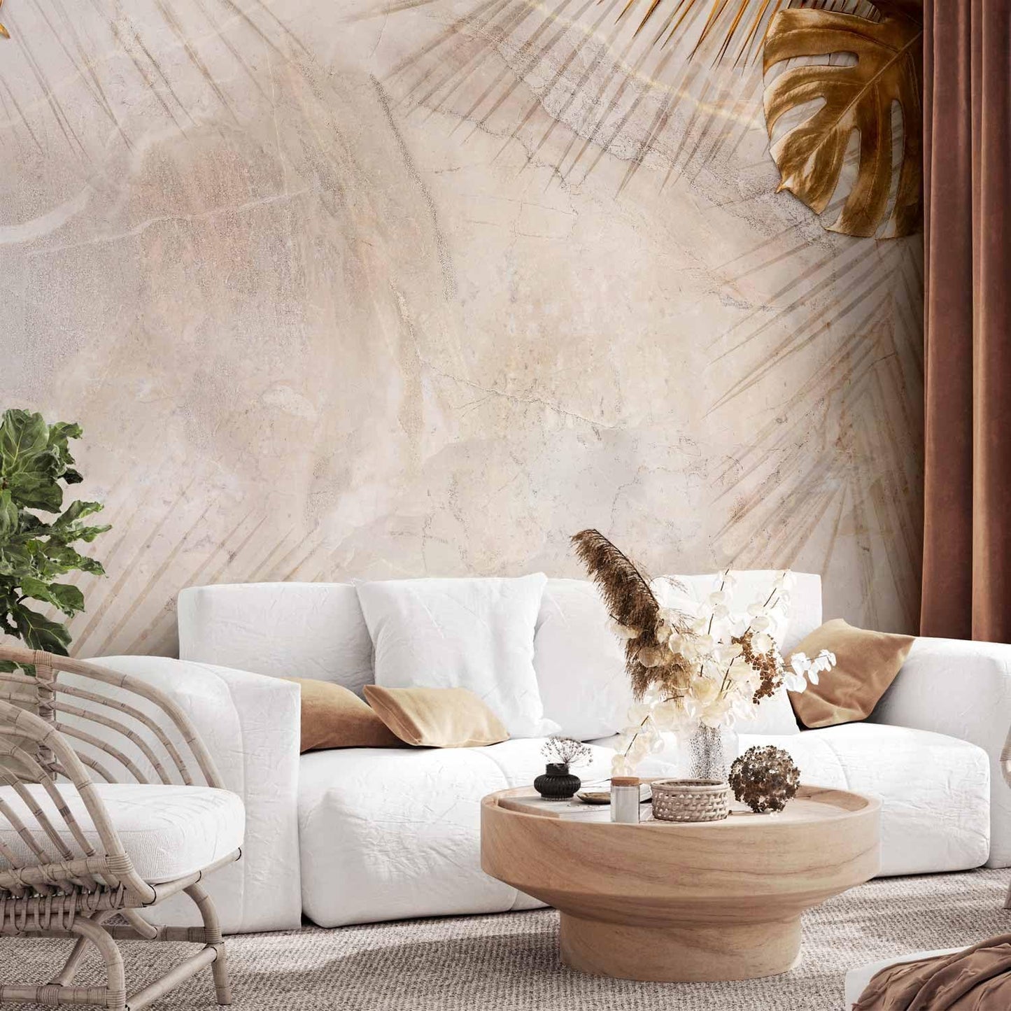 artgeist Premium Wall Mural Tropical Leaves 98x69 in - Non-Woven Wallpaper Fleece Wall Decor Photo Print Picture Image Design Monstera Palm Green Leaves b-C-0788-a-a