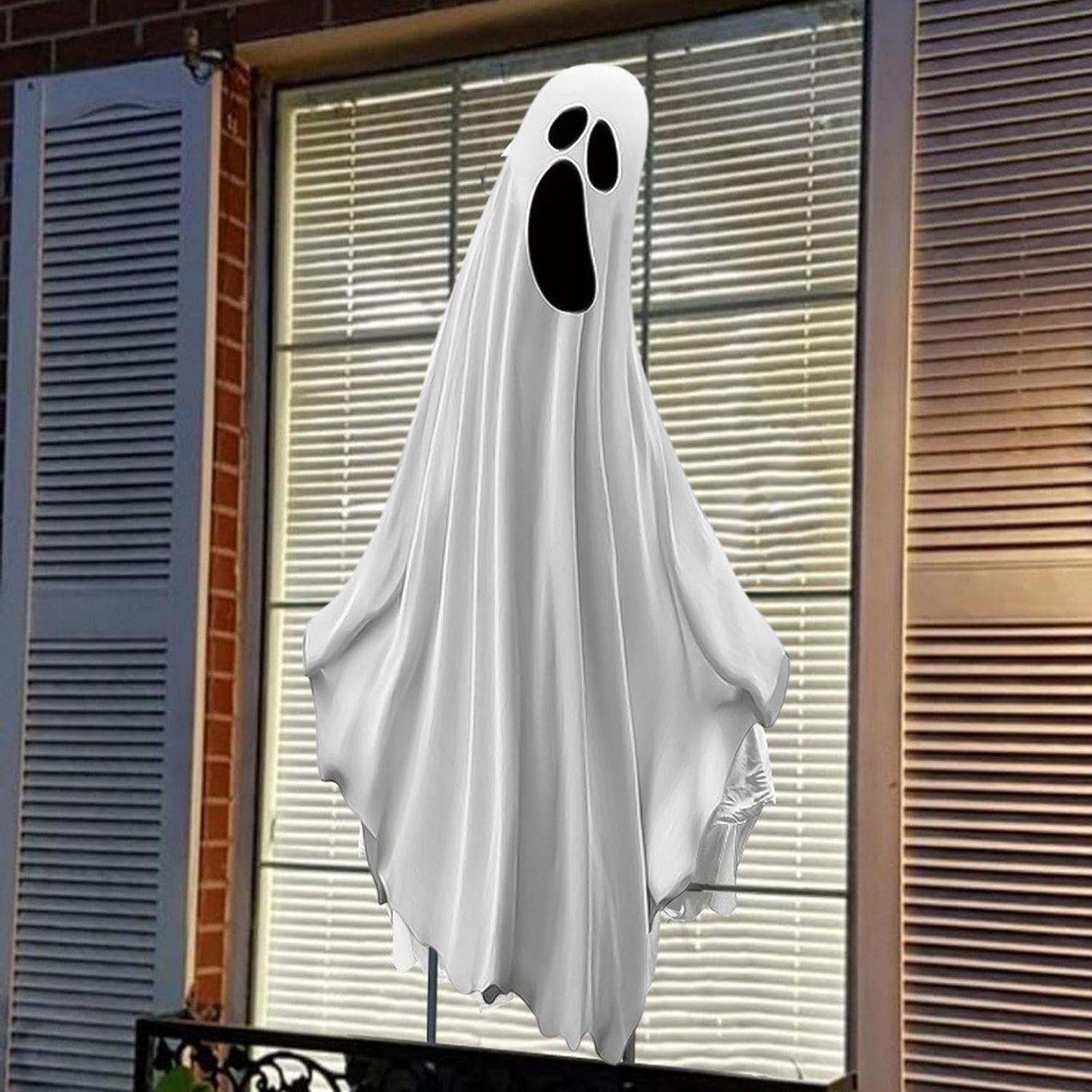Halloween Window Clings for Glass 1 Sheets Ghost Reusable Window Decals Spooky Window Stickers for Halloween Fall Party Supplies Home School Office Glass Decorations