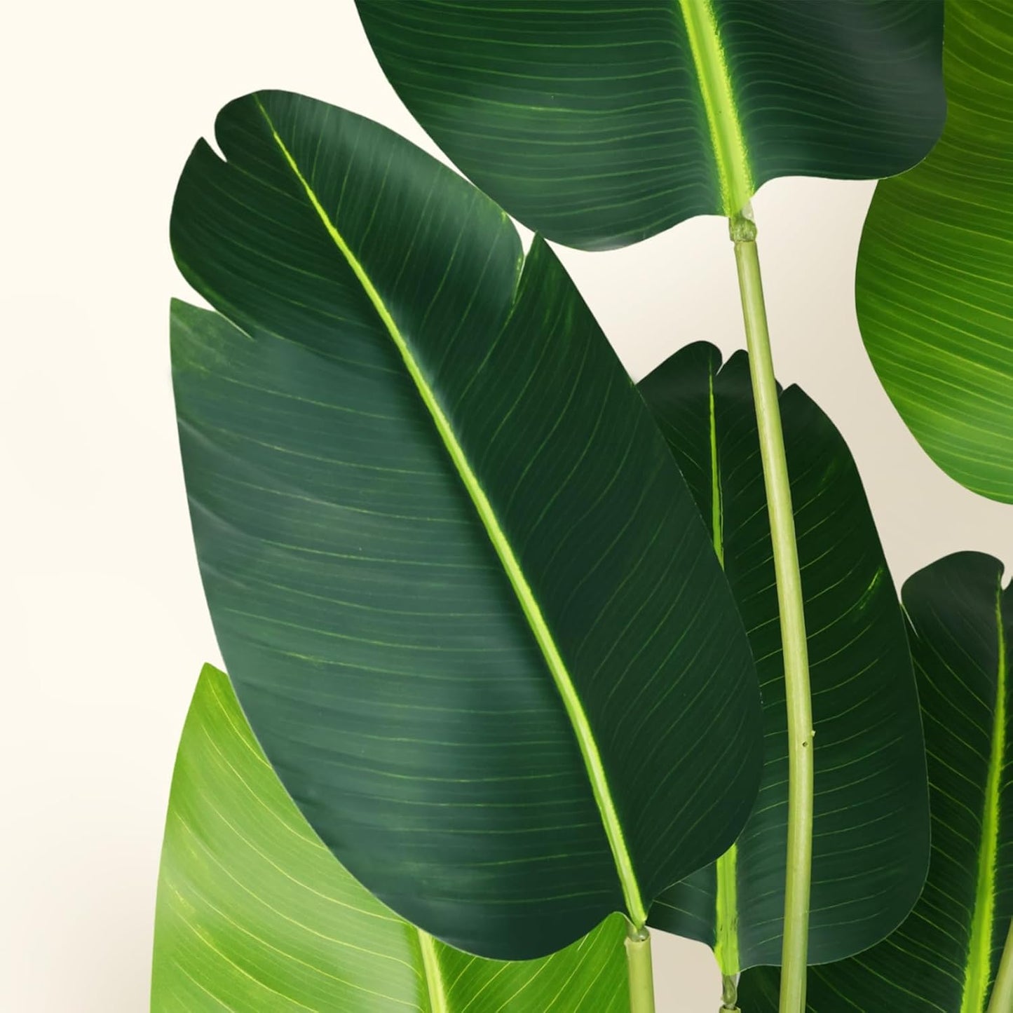 Artificial Bird of Paradise Plant 8Ft Fake Tropical Palm Tree with 18Trunks Faux Banana Leaf Trees in Pot for Home Indoor Outdoor Office Modern Decor Housewarming Gift