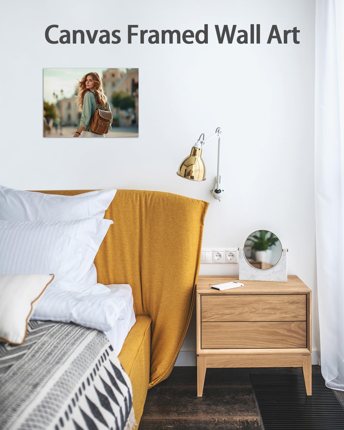 AbcCustomize Canvas Prints with Your Photos，Custom Canvas Wall Art for Bedroom, Living Room, Farmhouse Decor，Personalized Gifts Canvas Prints for Family，Friend，Lover，Pet