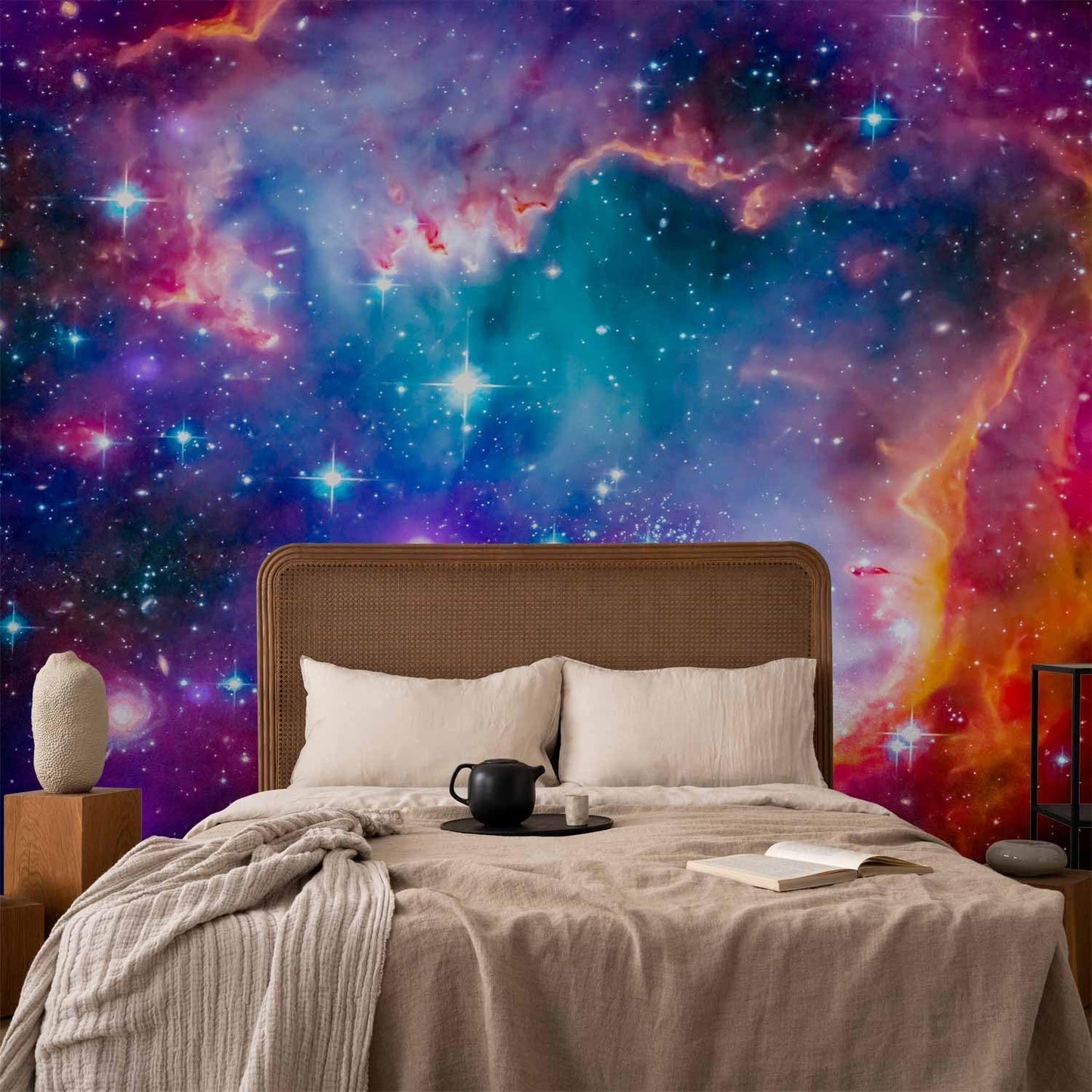 artgeist Wall Mural Abstract 193x138 in - XXL Peel and Stick Self-Adhesive Wallpaper Removable Large Sticker Foil Wall Decor Print Picture Image Design Abstract Cosmos Sky Star i-G-10010-a-a