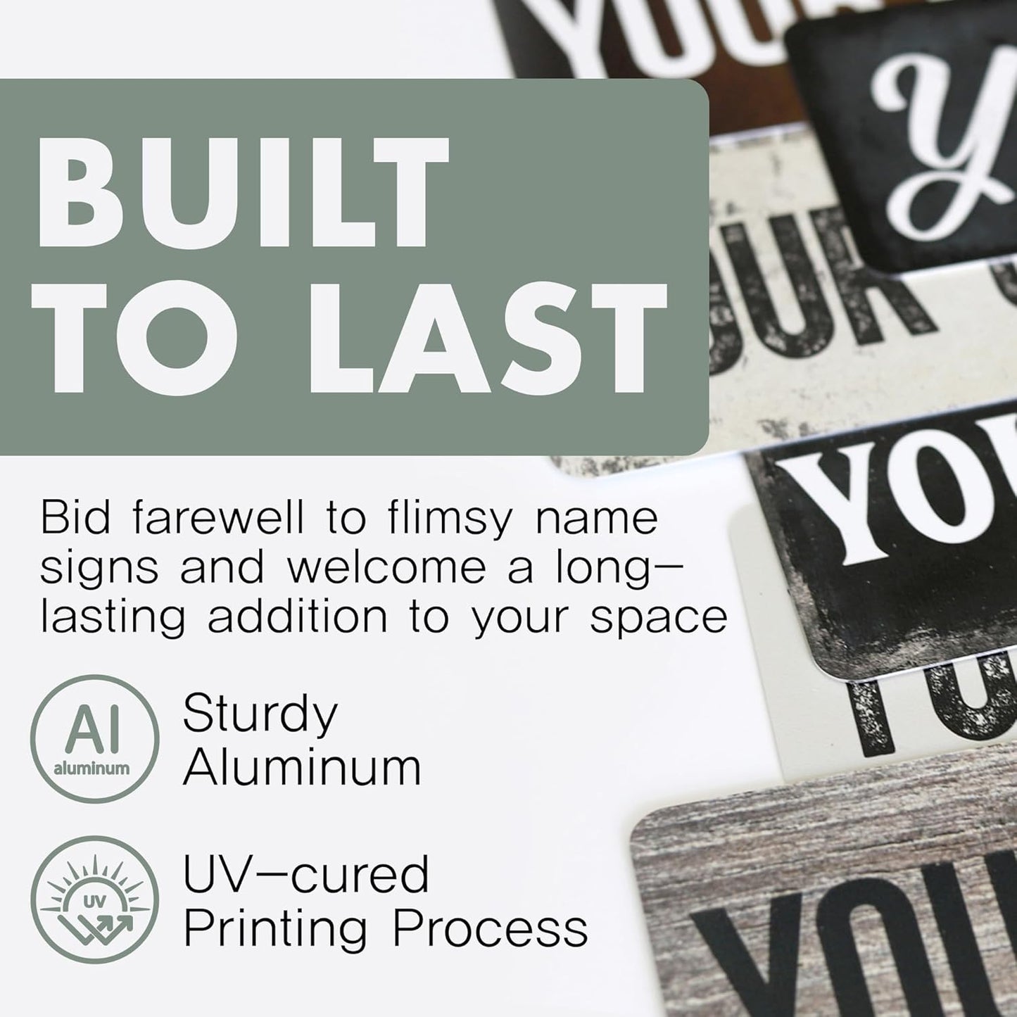 Rustic Custom Metal Sign - Custom Sign for Indoor or Outdoor Use (Rustic Black, 15x15 inches)