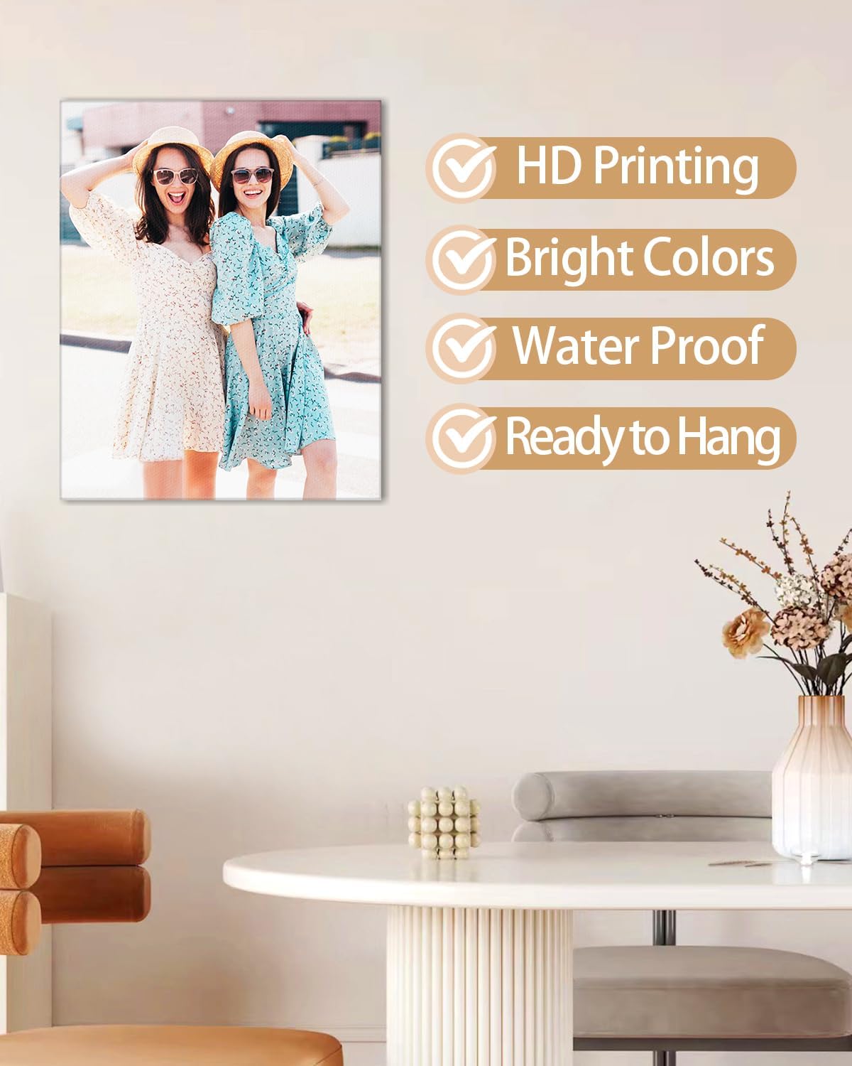 AbcCustomize Custom Canvas Prints,Transform Your Memories into Beautiful Art with Personalized Photo on Canvas,Personalized Canvas Wall Art for Home Decor, Gifts, and Keepsakes