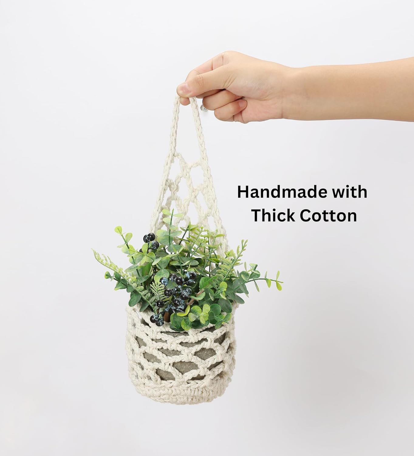 3PK Wall Planters for Indoor Plants, Macrame Plant Hanger | Wall Planter, Plant Hanger, Hanging Planter (3PK, for 4 inch Pot)