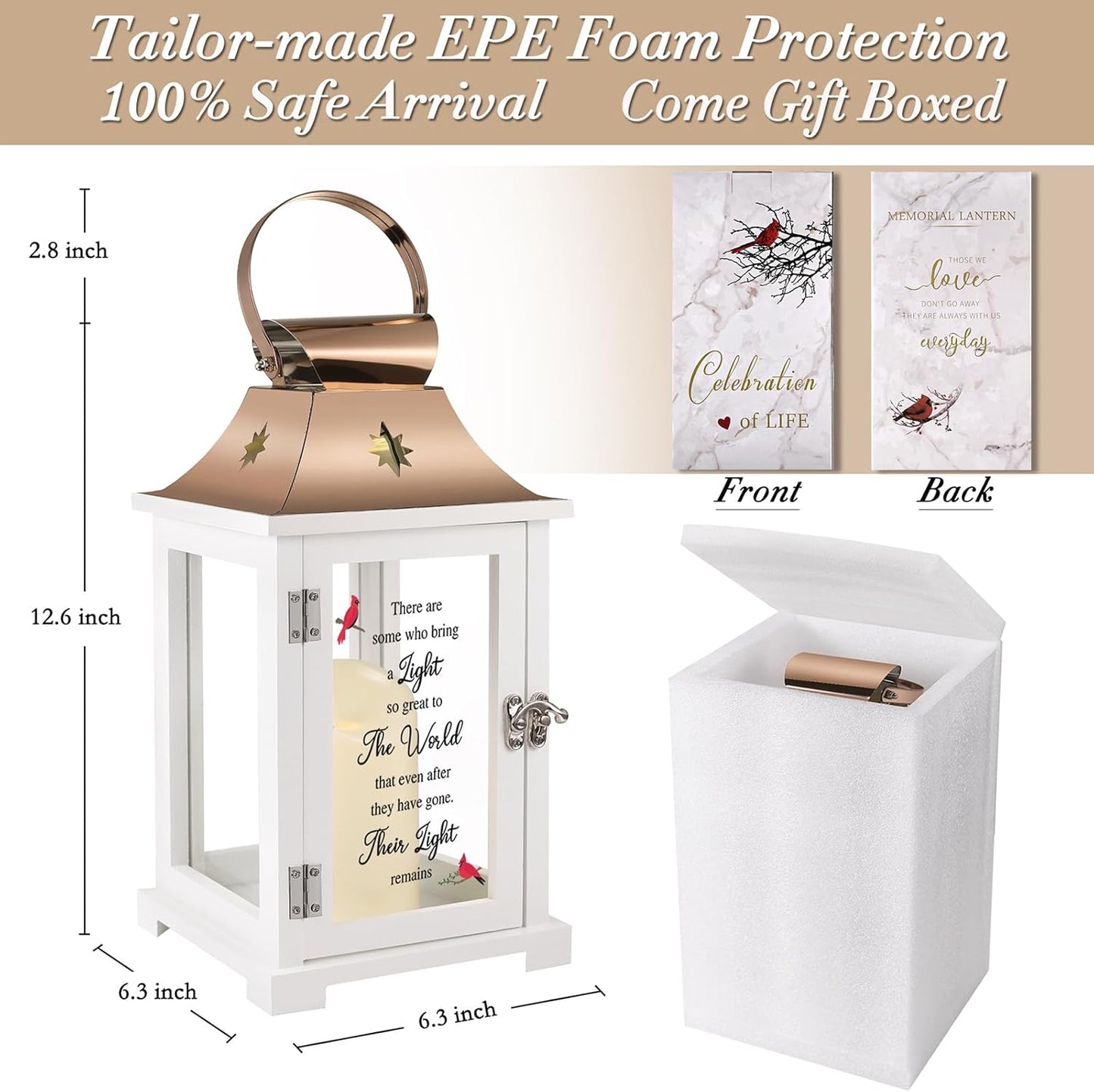 Memorial Lantern, Sympathy Gifts for Loss of Mom/Dad/Loved One, Bereavement Gifts, in Memory of Loved One Lantern,Celebration of Life, Memorial Gifts, Funeral Lantern,There are Some who Bring a Light