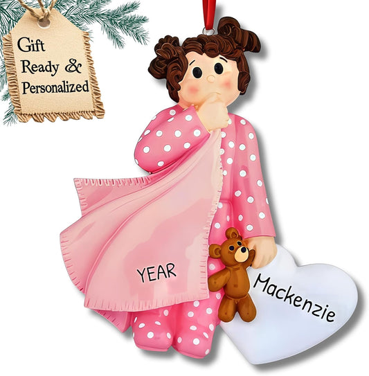 Personalized 2nd Christmas Boy Tree Ornament 2024 - Baby Child Hold Heart Second - Free Customization
