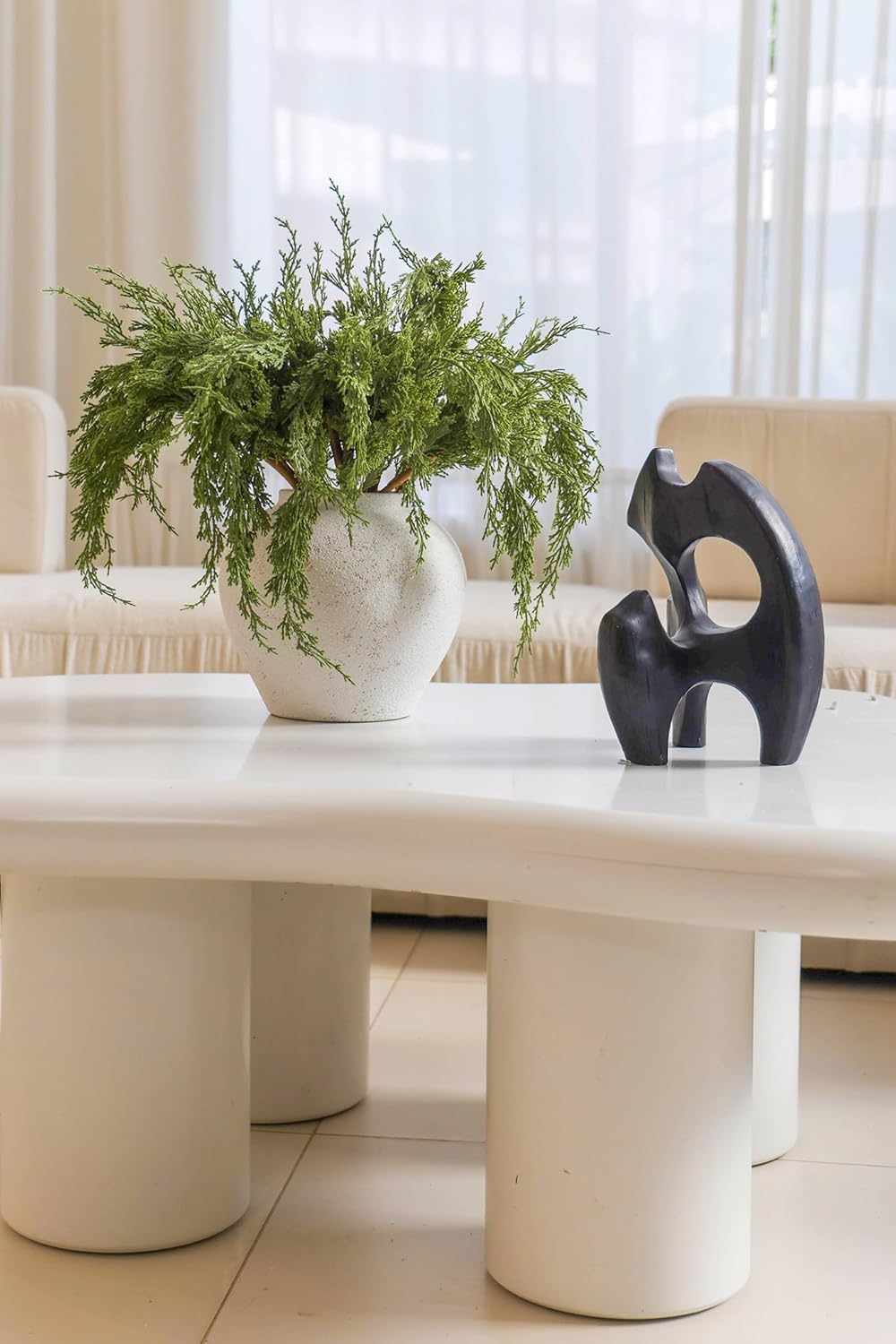 MISSPIN 12 Pcs 22.3 Inches Artificial Christmas Cypress Branches, DIY Crafts Faux Branches for Xmas Indoor Outdoor Home Decor