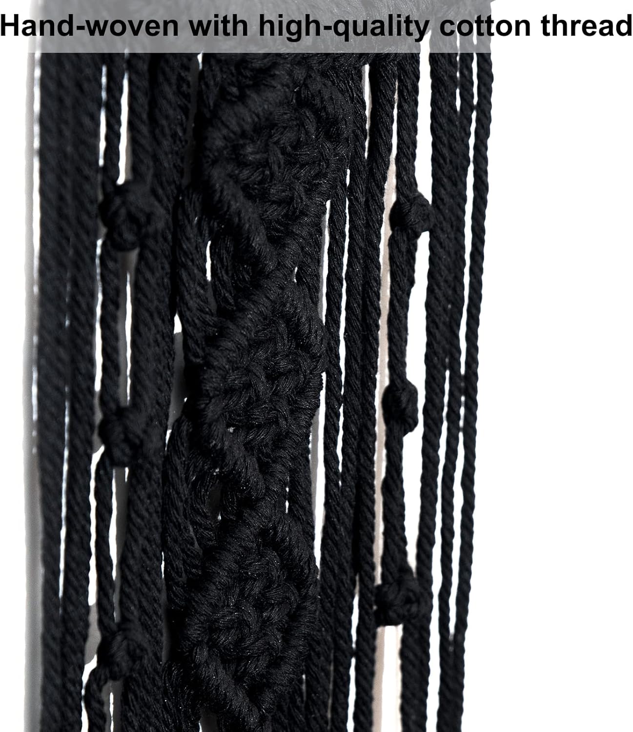 MOONFLY Black Moon Dream Catcher with Handmade Crystal Stone Design Woven Cotton Dream Catchers Boho Macrame Wall Hanging Home Decoration Ornament Craft Gift (Black Crystal Stone Moon)