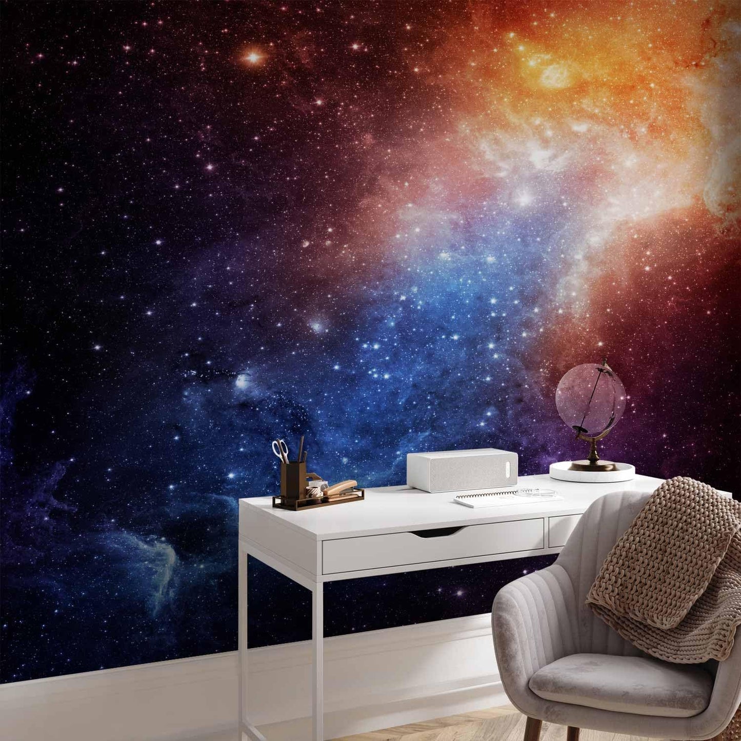 artgeist Wall Mural Cosmos Galaxy 173x124 in - Peel and Stick Self-Adhesive Wallpaper Removable Large Sticker Foil Wall Decor Print Picture Image Design f-B-0057-a-a