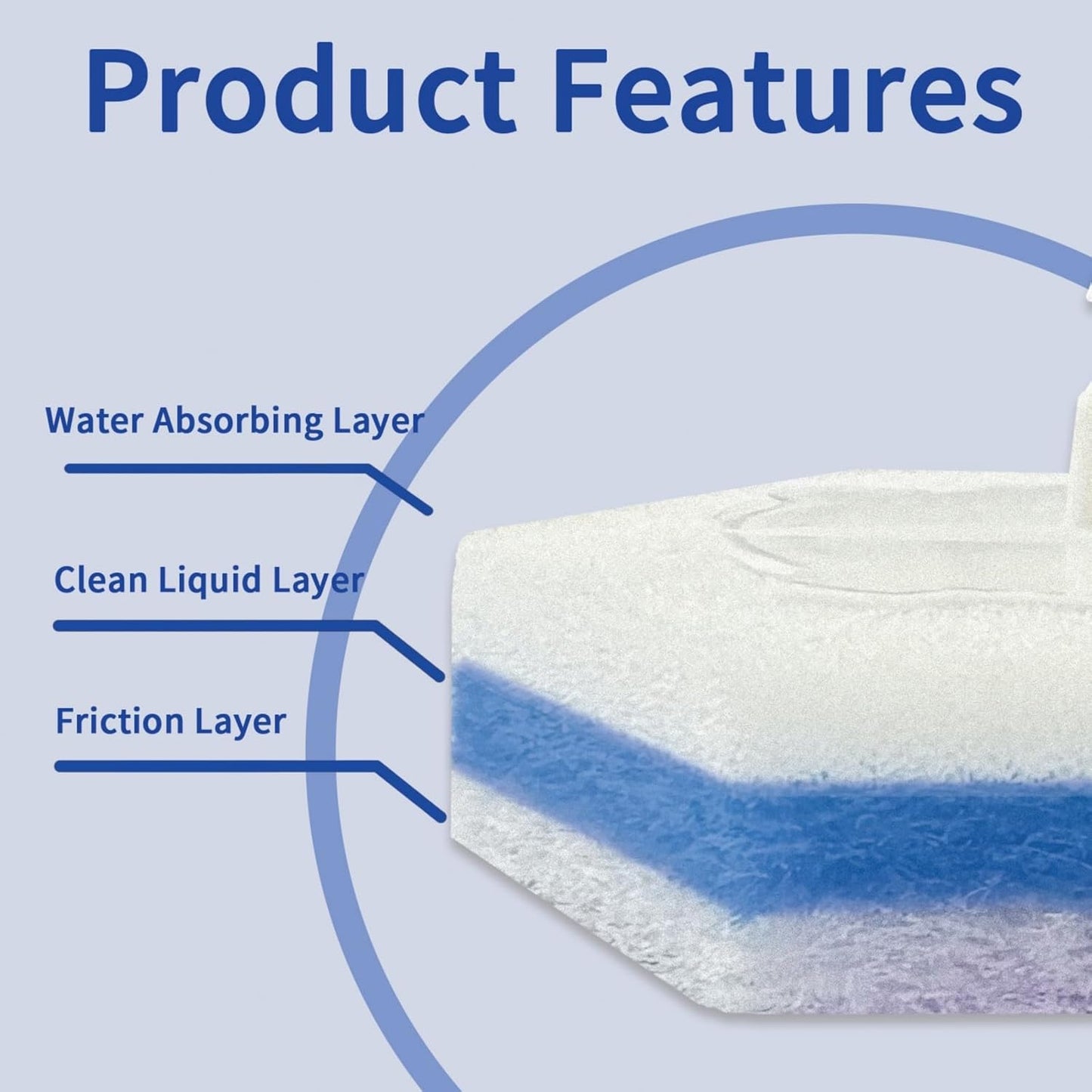 Aimery 100 Counts Blue Disposable Toilet Bowl Cleaning Wand Refills Compatible With Clorox(100,Blue)