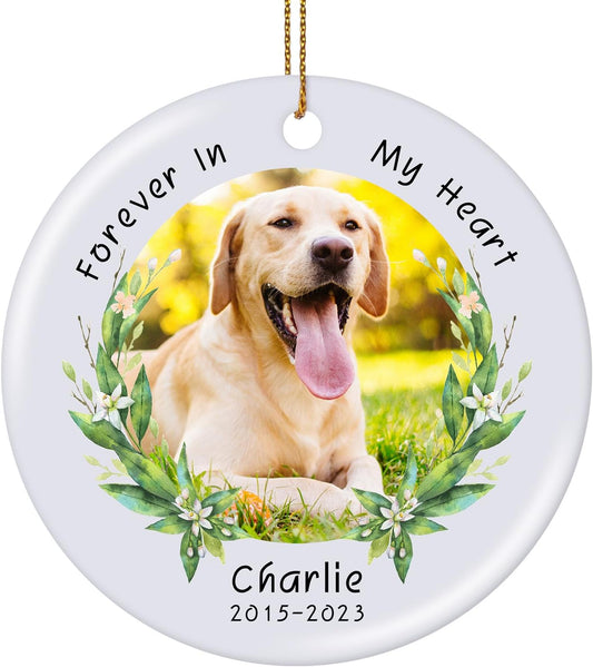 Personalized Pet Memorial Ornament, Custom Photo, Name & Dates, Dog Memorial Gifts for Loss of Dog, Cat, Customized Sympathy Keepsake Ornaments 2025