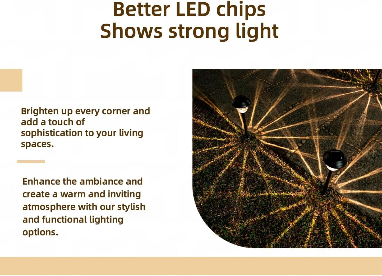 5 Pack Solar Path Lights,Waterproof Metal in Groud Outdoor Solar Light