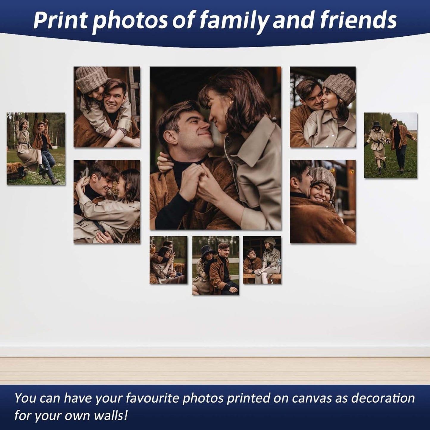 AIRUIXIO16x12 Inch Custom Canvas Prints with Frame | Personalized Photo Canvas for Christmas Gifts | Ideal Family & Pet Wall Art Decor | Custom Canvas Wall Art