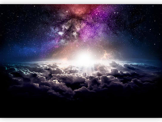 artgeist Wall Mural Galaxy 193x138 in - Peel and Stick Self-Adhesive Wallpaper Removable Large Sticker Foil Wall Decor Print Design Mural Cosmos Sky Star Cloud Purple i-A-10009-a-a