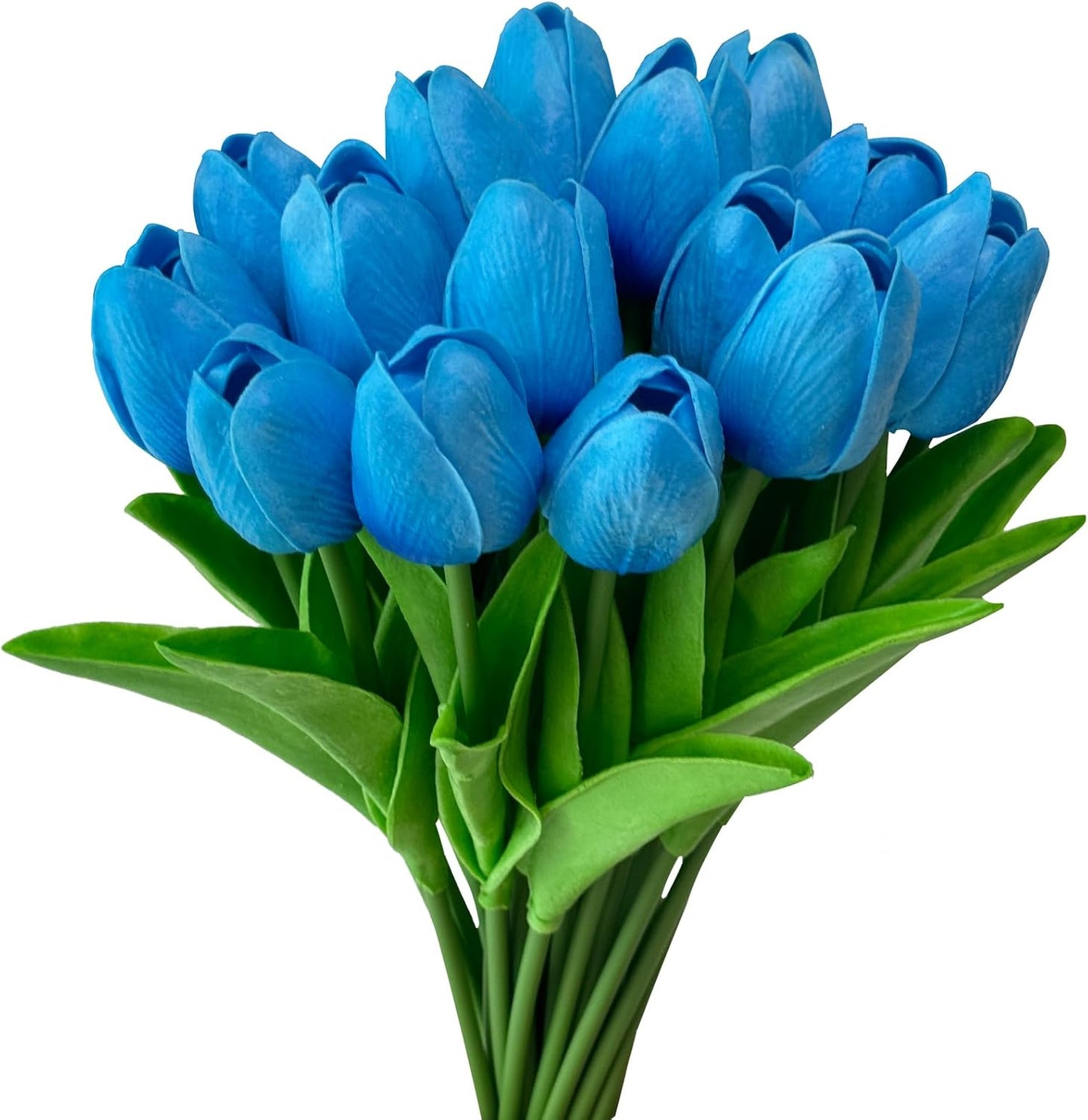 Fake Flowers Tulips Artificial PU Flower 15 Stems Real Touch Faux Tulips Flowers Mother's Day Easter Valentine’S Day Gifts in Home Kitchen Wedding Dining Table Decorations