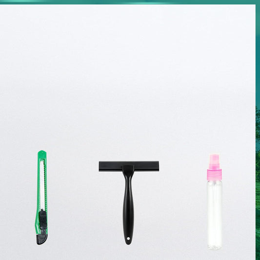 Frosted Glass Window Film with Tools,Reusable Window Privacy Film,Static Clings Window Film Kit for Home Bathroom and Office. (White, 45.2Inch×196.9Inch)