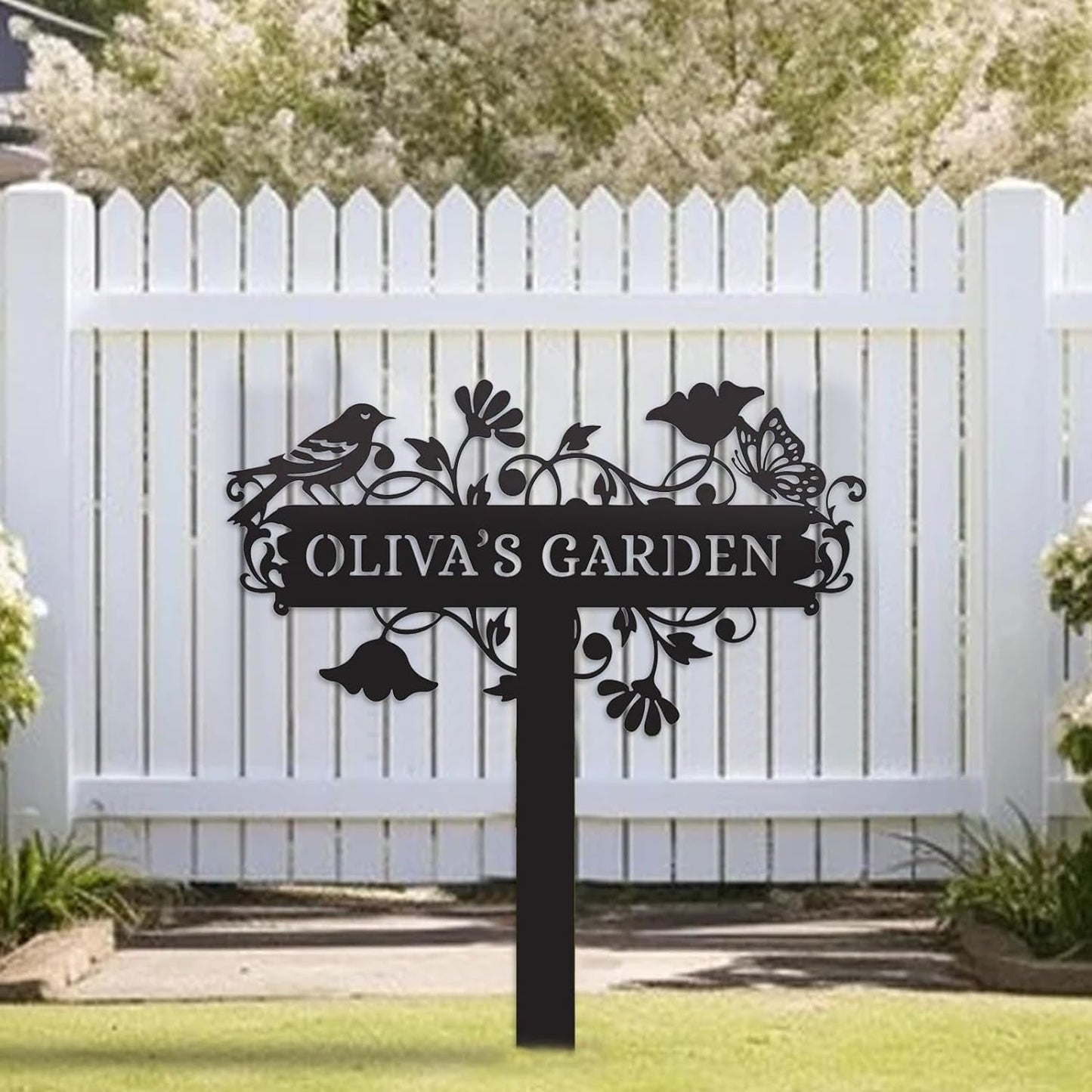 Metal Signs Customized | Personalized Garden Stake Metal Sign | Custom Metal Garden Sign | Personalized Garden Name Sign | Custom Sign Outdoor Metal | Gardening Decor Gifts for Gardeners