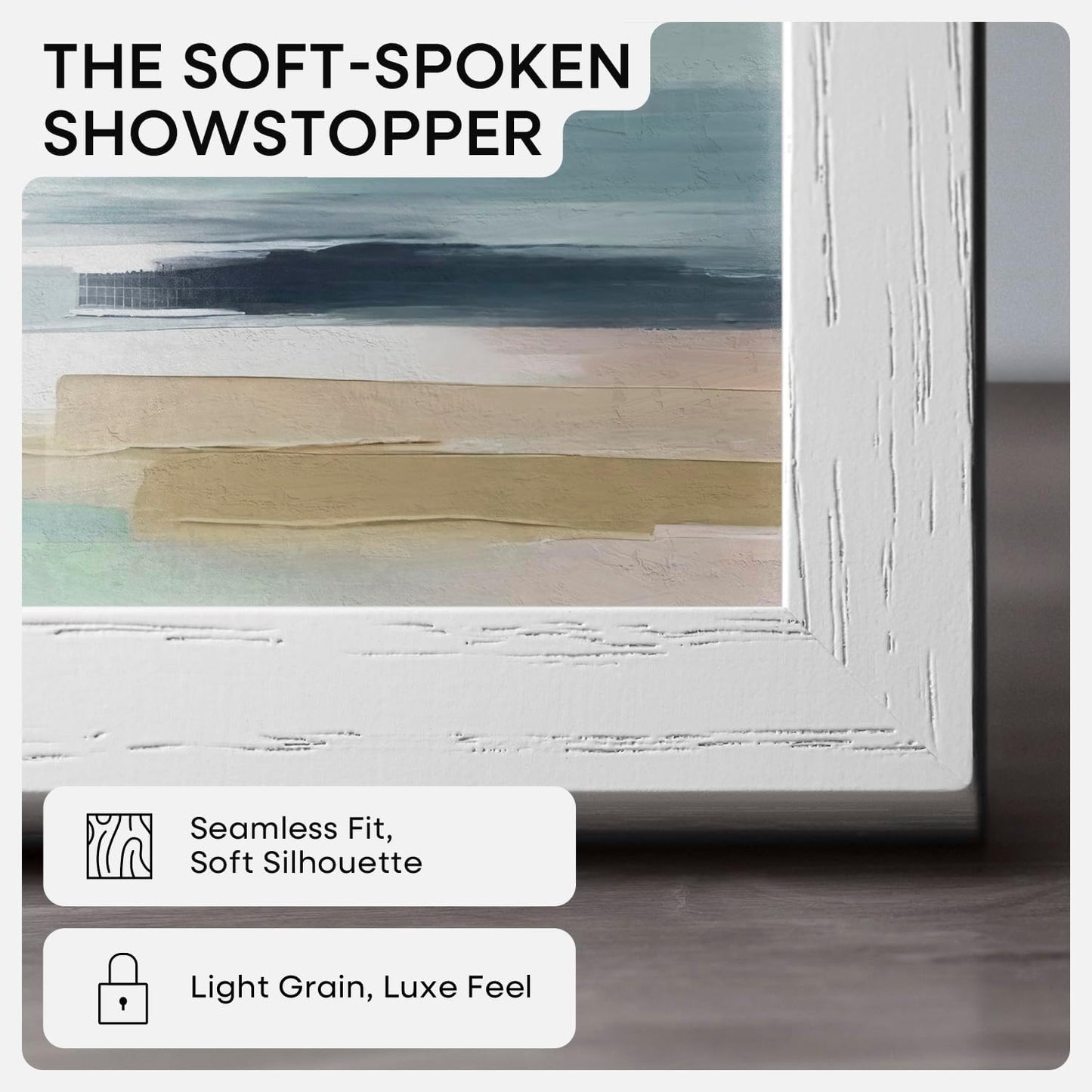 Homeforia 10x10 White Picture Frame, High-End Oak 10 x 10 Square Wooden Frames with Mat 8 by 8 Photo, 10by10 Wood Frame Matted to 8x8 Print, Wall or Tabletop Frames, Tempered Glass, Wall Kit, Set of 1