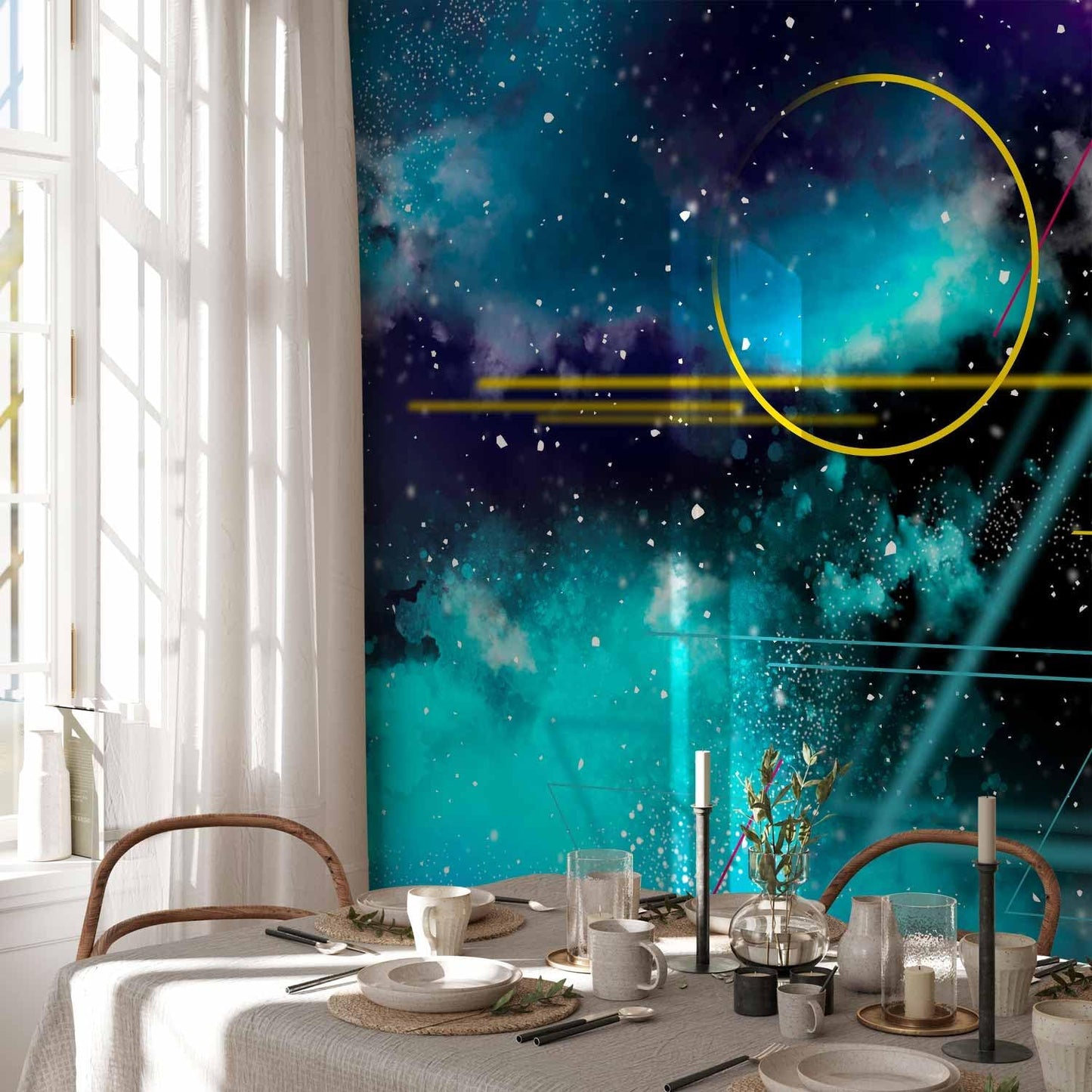 artgeist Wall Mural Galaxy 118x83 in - Non-Woven Wallpaper Fleece Wall Decor Photo Print Picture Image Design Home Mural Cosmos Galaxy Cosmonaut Astronaut a-A-10328-a-a