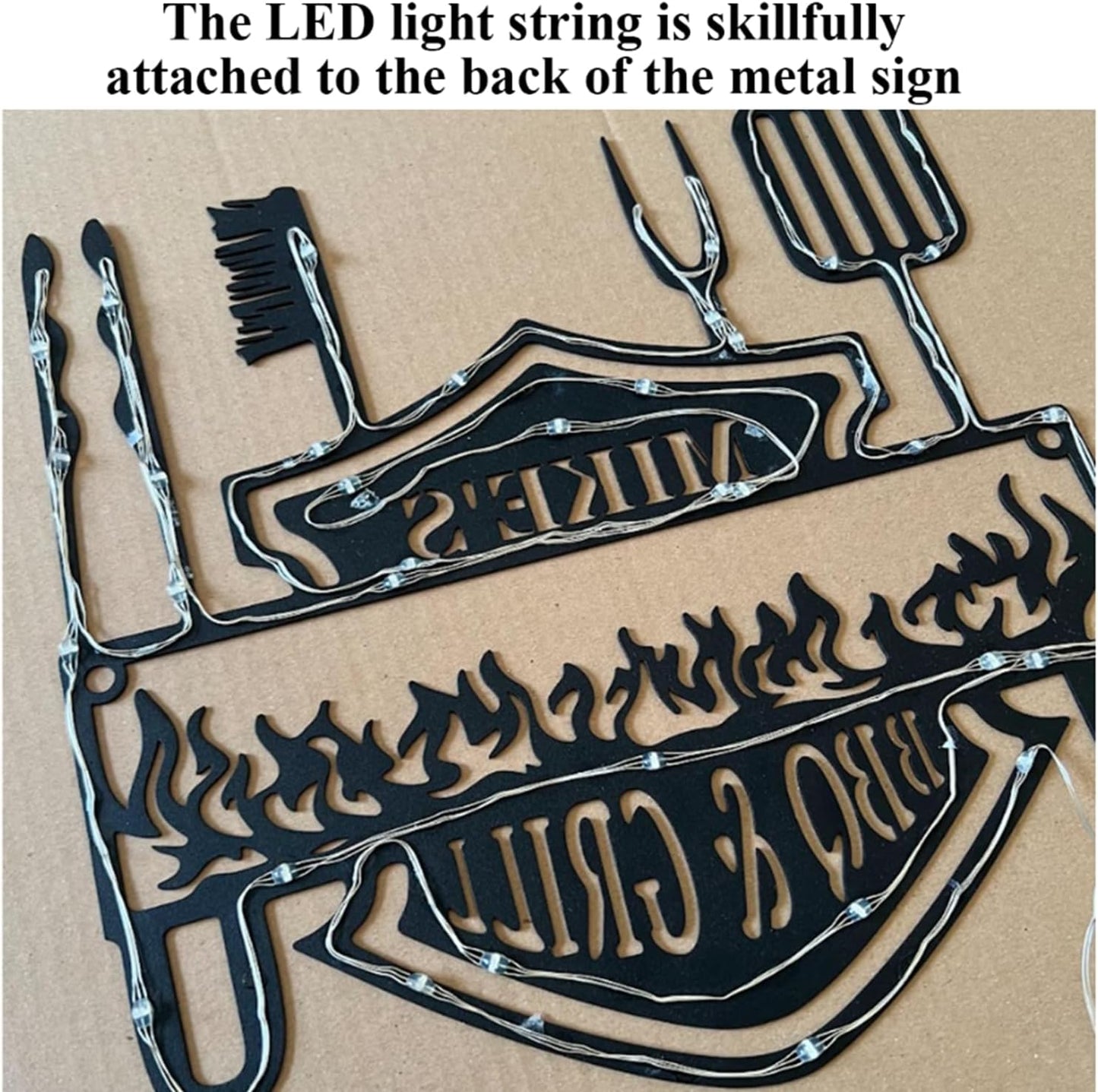 Hockey Metal Wall Art LED Sign – Custom Light Up Name Sign with Helmet & Sticks, 16-Color LED with Remote Control, Hockey Decor for Boys Room, Sports Fans