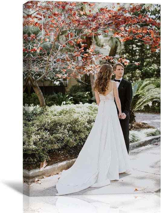 Framed Canvas Prints With Your Photo-Personalized Picture To Canvas Wall Art (8" Wx12 H)