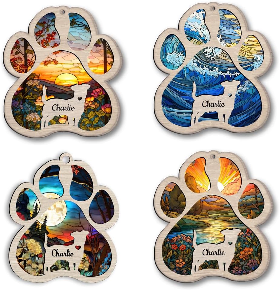 Personalized Airedale Terrier Suncatcher Dog Memorial Gifts, Custom Airedale Terrier Ornament Christmas Tree, Remembrance Gift, Loss of Dog, Sympathy Gift, Pet Memorial Ornament, Pet Loss Suncatcher