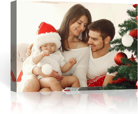 AIRUIXIO Custom Canvas Prints with Frame | Personalized Photo Canvas for Christmas Gifts | Ideal Family & Pet Wall Art Decor | Custom Canvas Wall Art 8x6Inch
