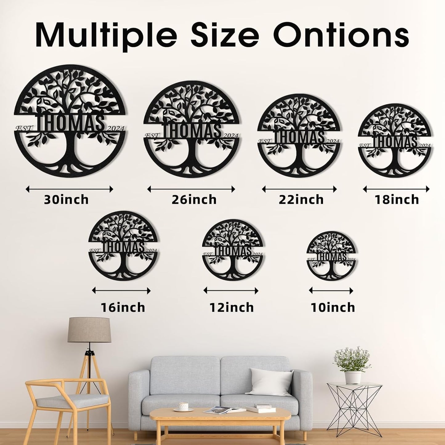 Metal Signs Customized, Tree of Life Metal Signs, Personalized Family Name Sign, Outdoor Metal Wall Art, Metal Tree Wall Decor, Porch Signs Outdoor, Housewarming Gift, Rustic Home Decor