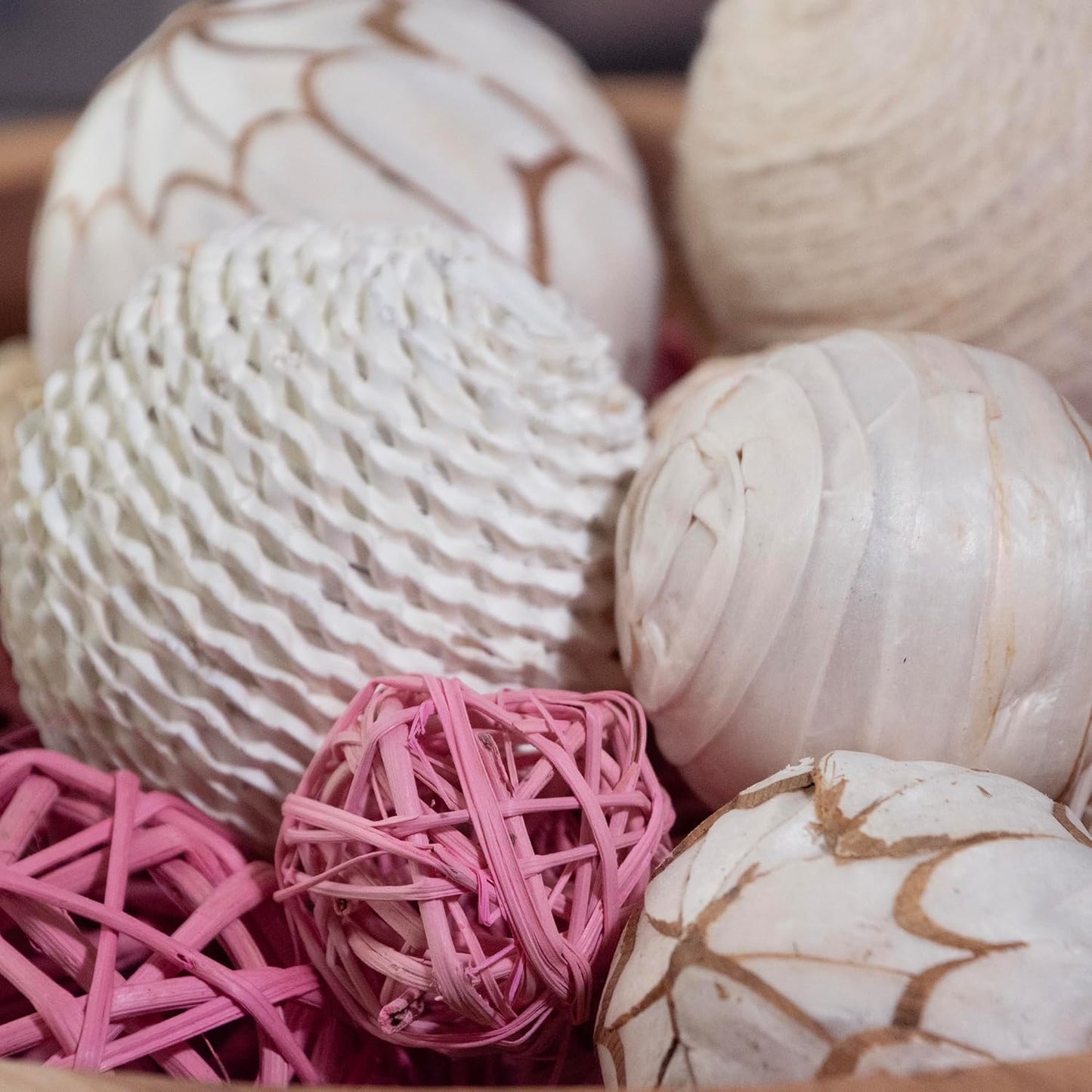 ANDALUCA Pink Decorative Balls Bowl Filler Orbs Home Decoration (Pink)