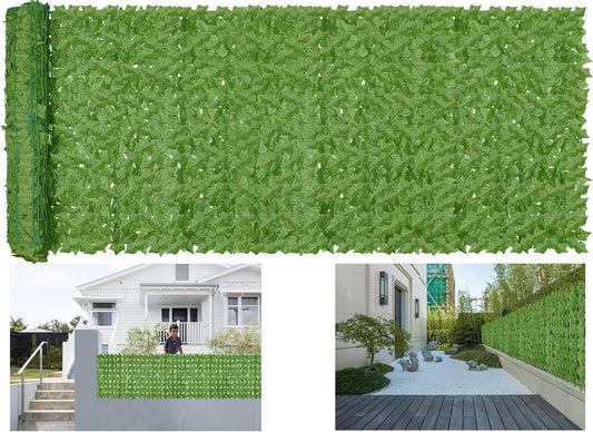 Artificial Ivy Privacy Fence Wall Screen,200x40 in in in UV-Anti Faux Greenery Backdrop Ivy Vine Leaf Hedges Fence Panels for Patio, Balcony, Garden, Backyard Indoor Outdoor Green Wall Decor