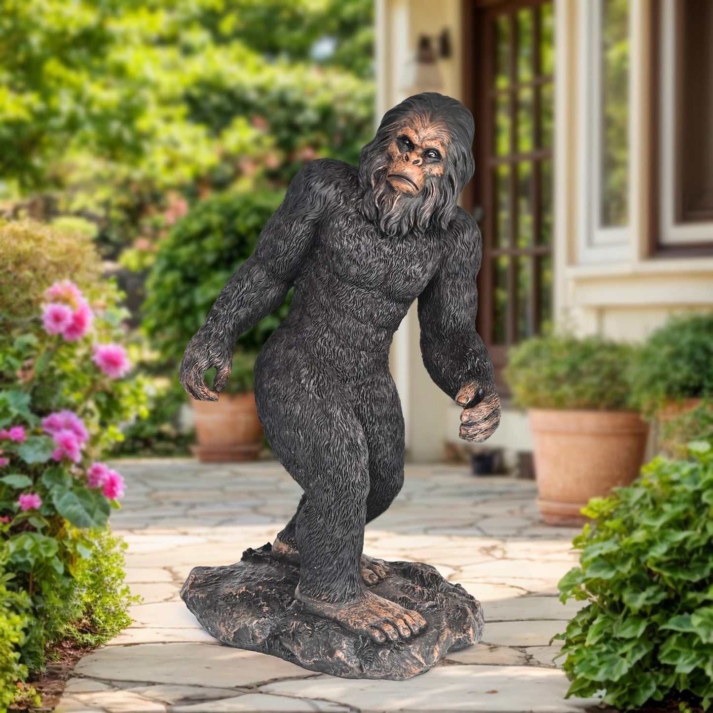 Garden Statues Bigfoot Yard Decor - Grandpa Yeti Large Lawn Products Birthday Decorations Life Size Sasquatch Figurine Resin Tall Outdoor Sculpture for Outside Patio Front Porch