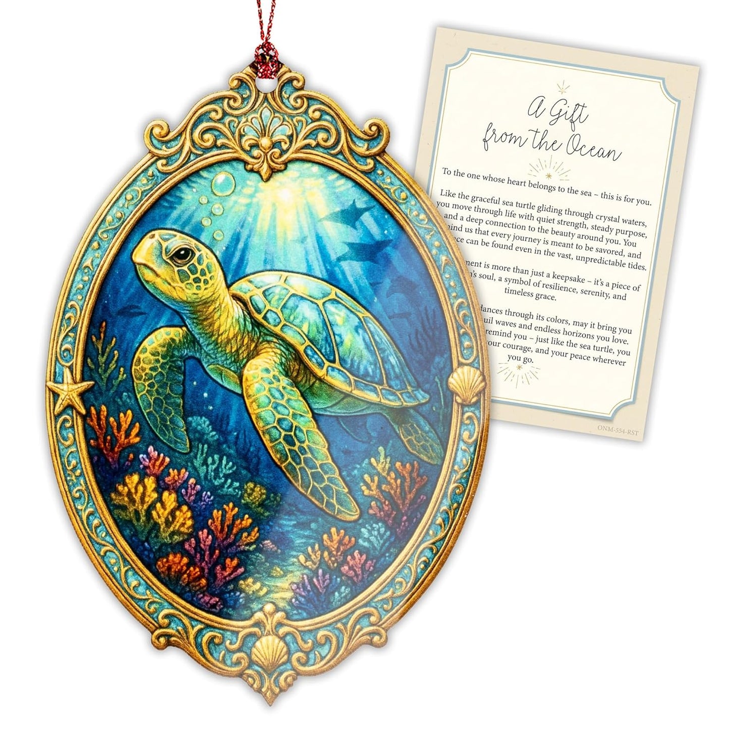 Turtle gifts, turtle gifts for women, sea-turtle decor, turtles, Beach themes, Christmas ornament 2025, Suncatcher Effect stained glass window hanging, car hanging accessories