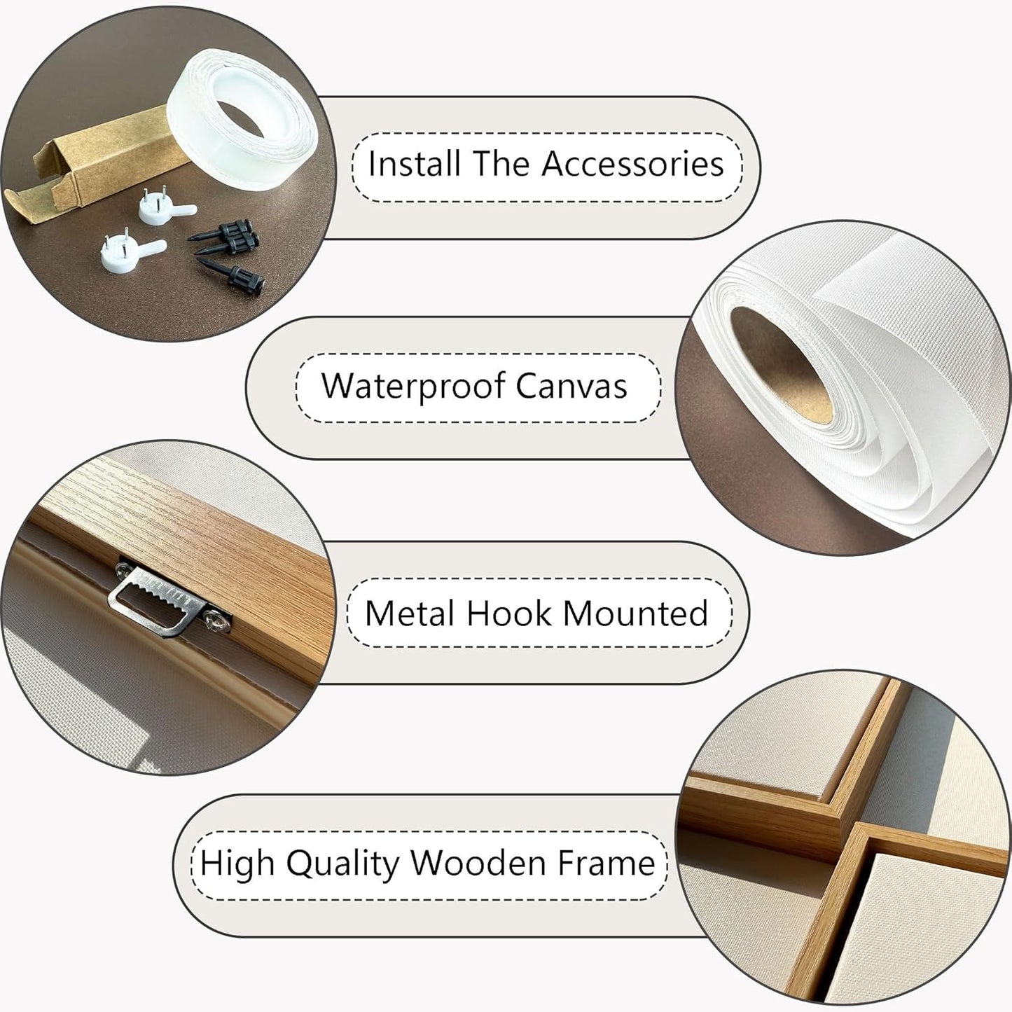 HGUAOA Coastal Wall Art - Large Landscape Wall Pictures for Living Room, Bedroom Pictures, Ocean Beach Artwork, Blue Above Bed Wall Decor Coastal Landscape Wall Art,Framed Beach Pinting