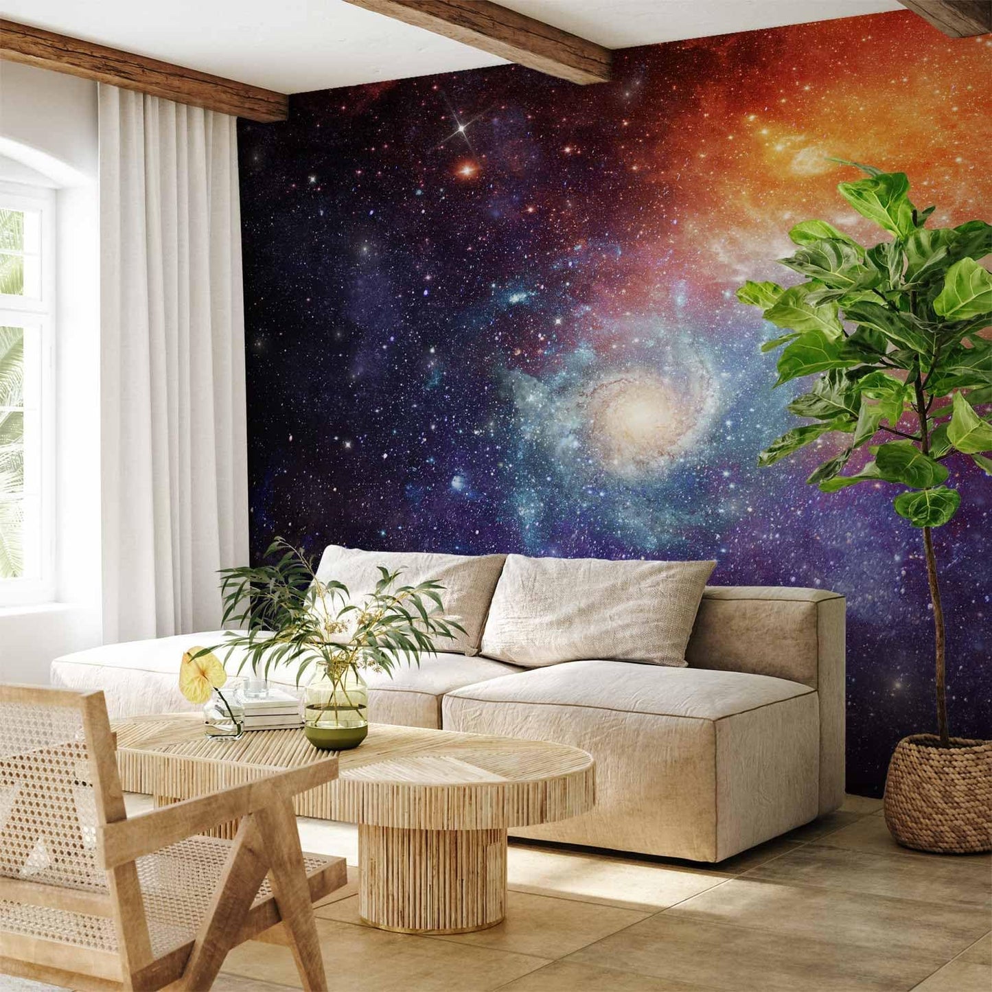 artgeist Wall Mural Cosmos Galaxy 154x110 in - Peel and Stick Self-Adhesive Wallpaper Removable Large Sticker Foil Wall Decor Print Picture Image Design f-C-0101-a-a