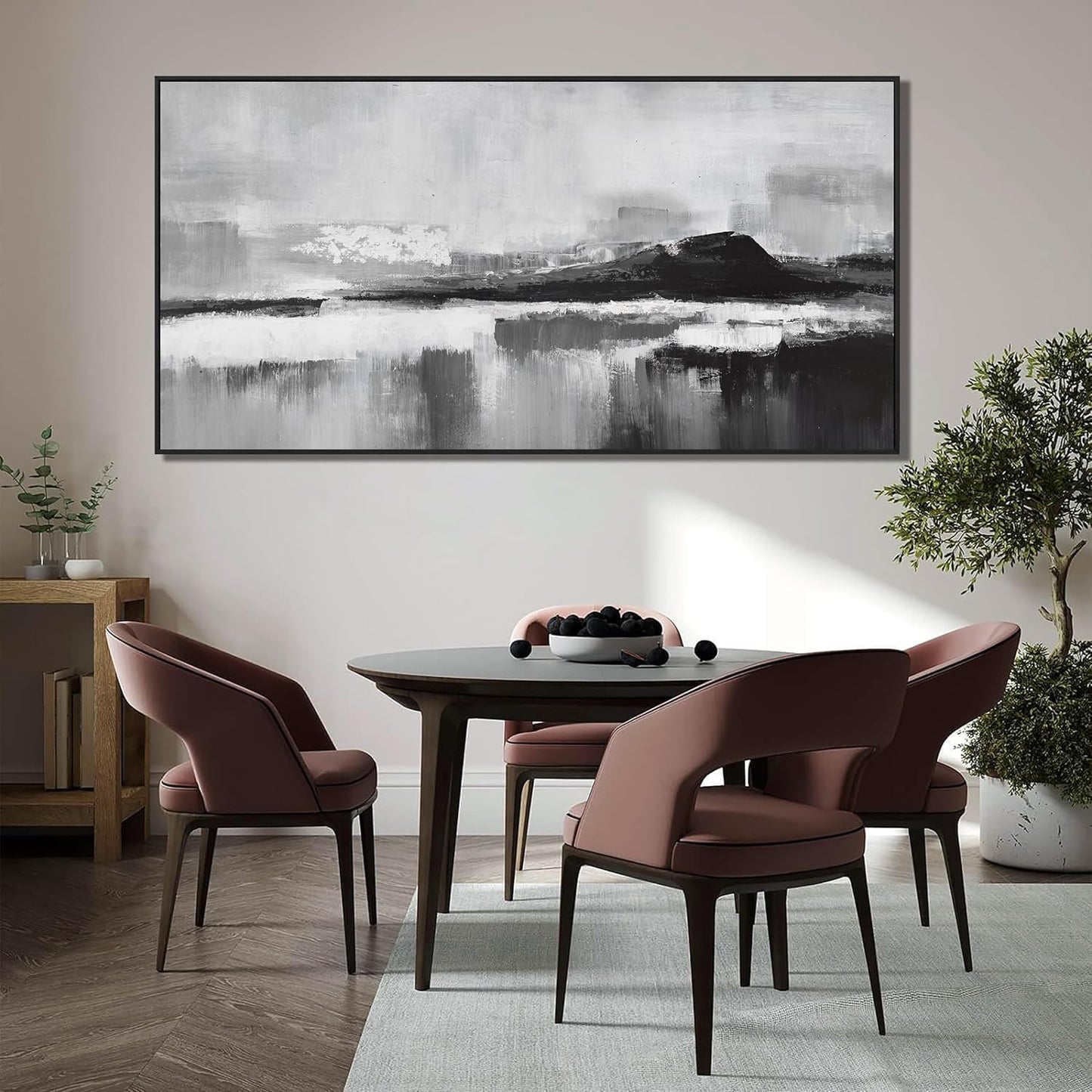 Abstract Wall Art Decor Large Canvas Art Wall Decor Prints Black and White Wall Art Decor Modern paintings Wall Decorations for Living Room Bedroom Kitchen Office 29" × 58"With Framed