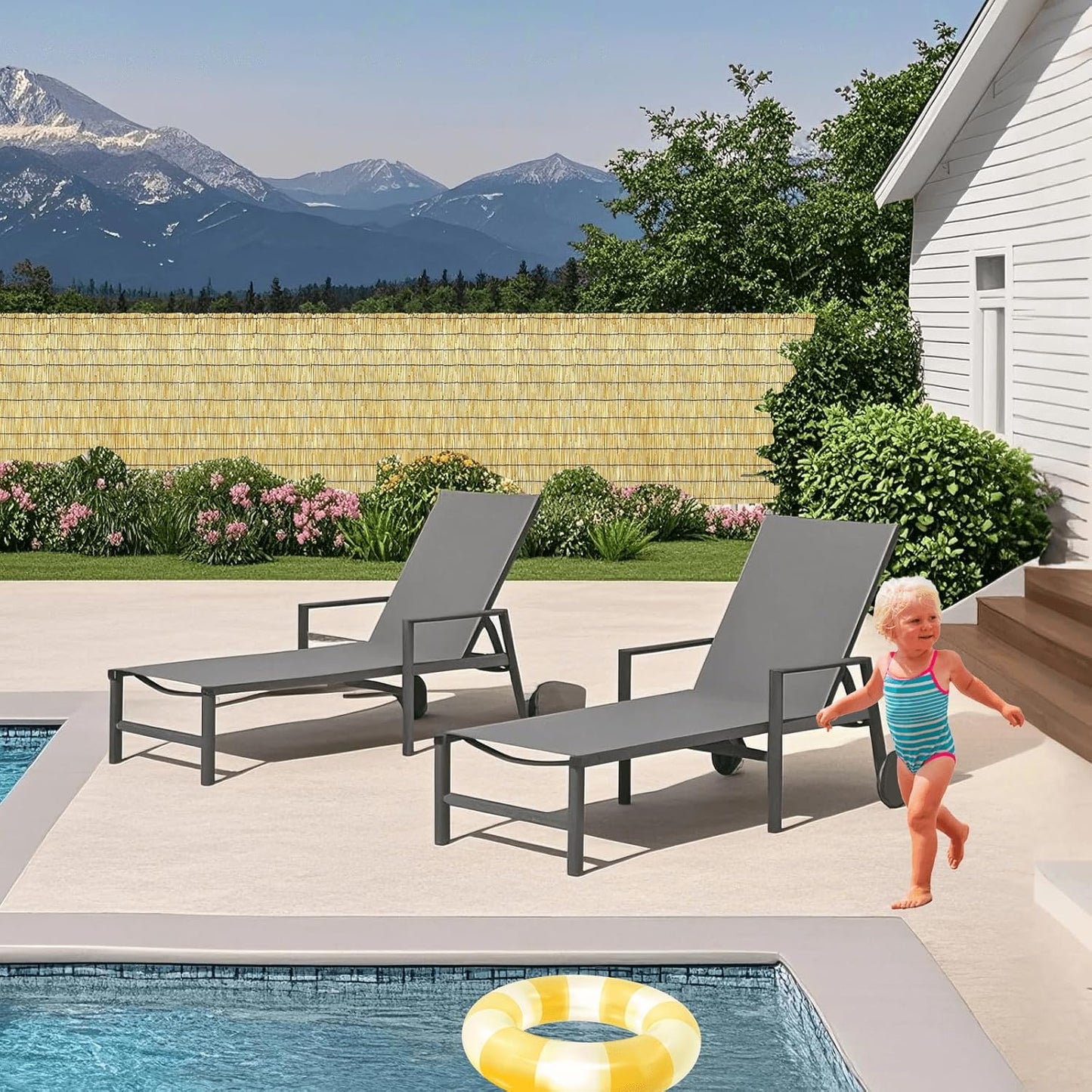 Bamboo Reed Fencing, Natural Bamboo Screens Outdoor, Decorative Privacy Screen Reed Curtains for Patio Balcony Garden Backyard, 5 x 10 FT