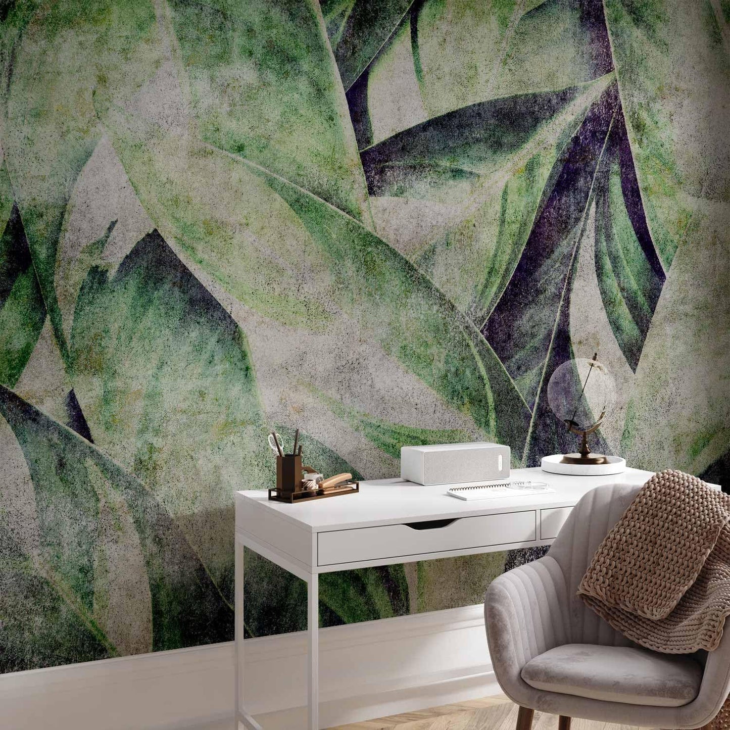 artgeist Wall Mural Tropical Leaves 173x124 in - Peel and Stick Self-Adhesive Wallpaper Removable Large Sticker Foil Wall Decor Print Picture Image Design Jungle Nature Botanical b-C-0844-a-a